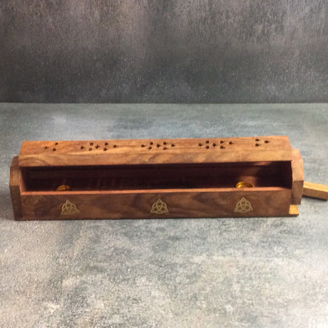Wooden Coffin Stick and Cone Incense Burners