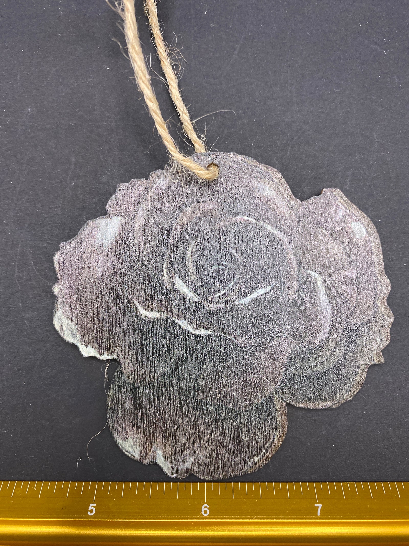 Haunted Floral Wooden Ornament