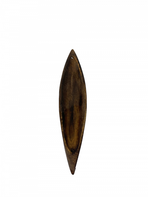 10" Wood Canoe-shaped Incense Boat Burner