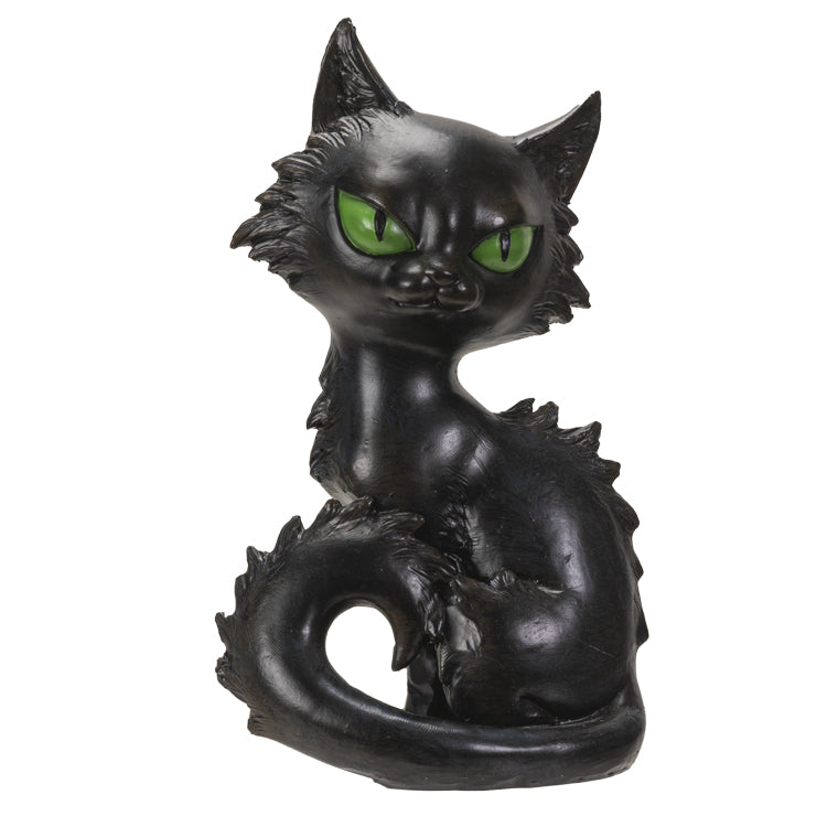 Green-Eyed Cat Statue