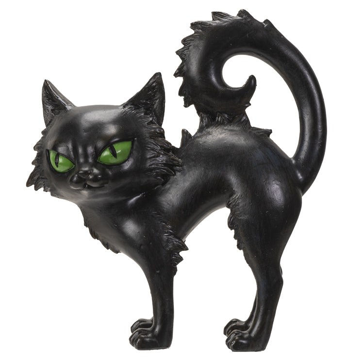 Green-Eyed Cat Statue