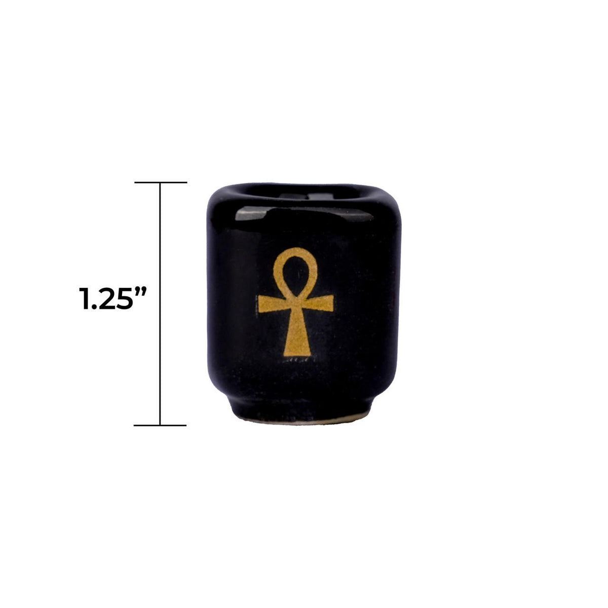 Black Ceramic Chime/Spell Candle Holder with design