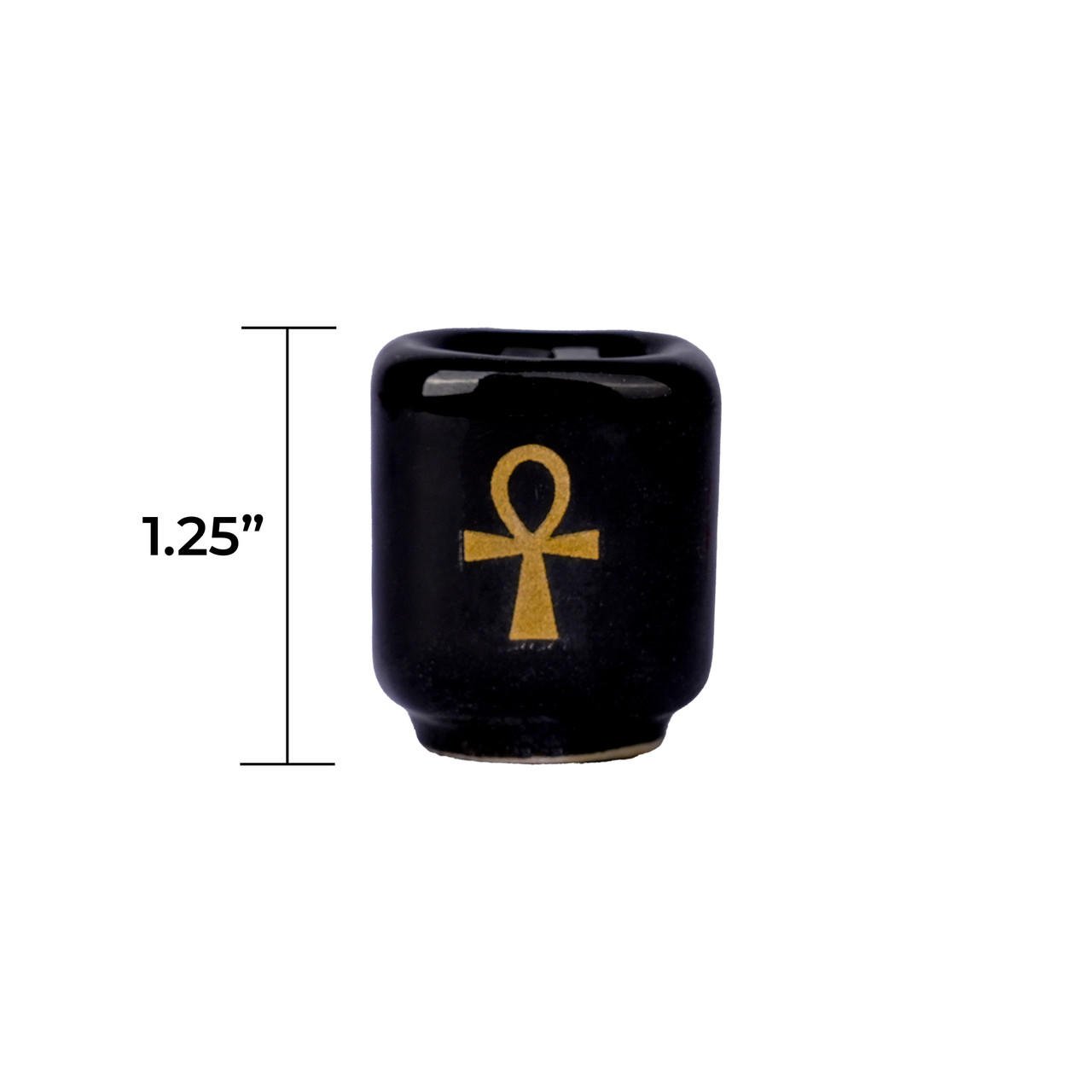 Black Ceramic Chime/Spell Candle Holder with design