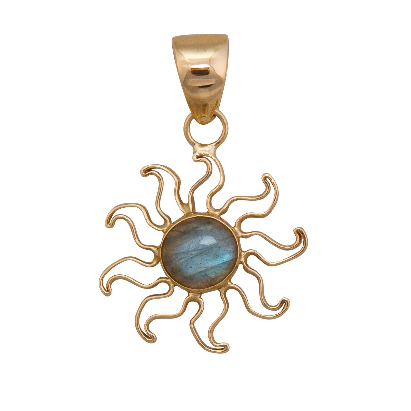 Alchemia Gold Labradorite Sun Pendant