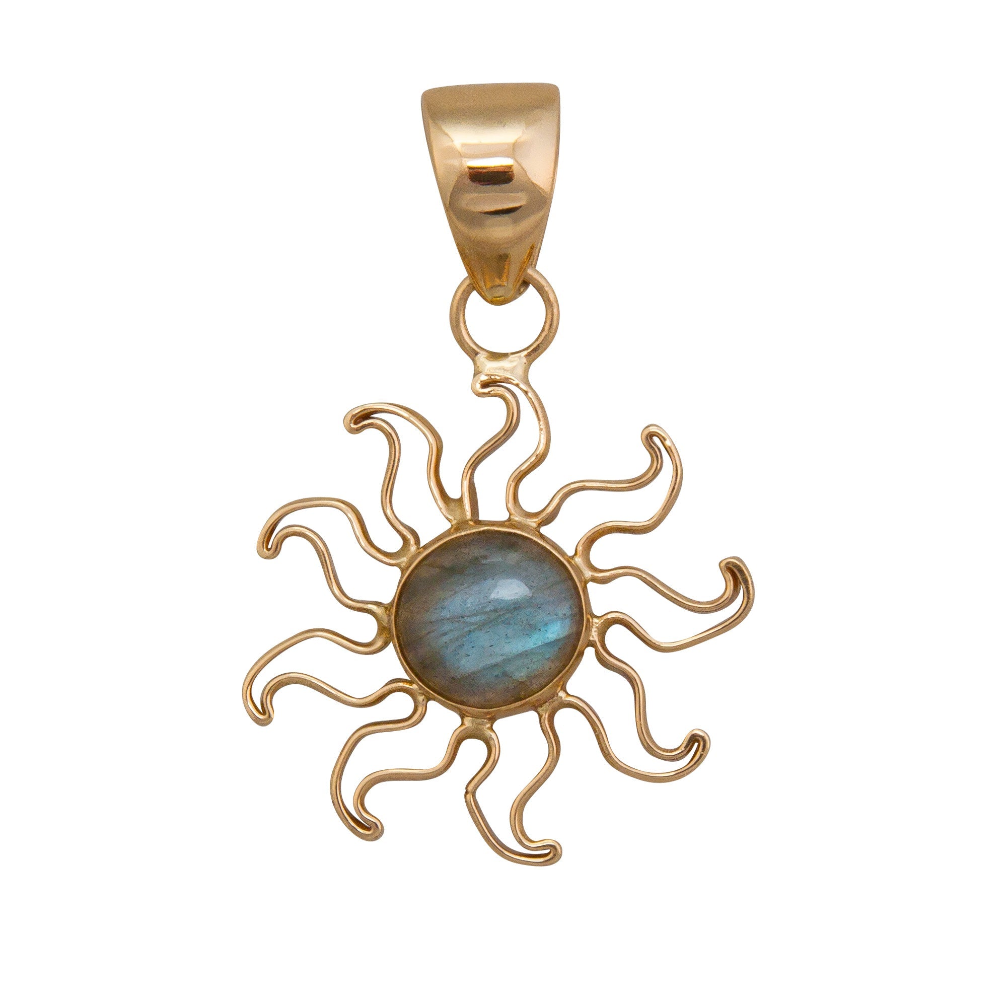 Alchemia Gold Labradorite Sun Pendant