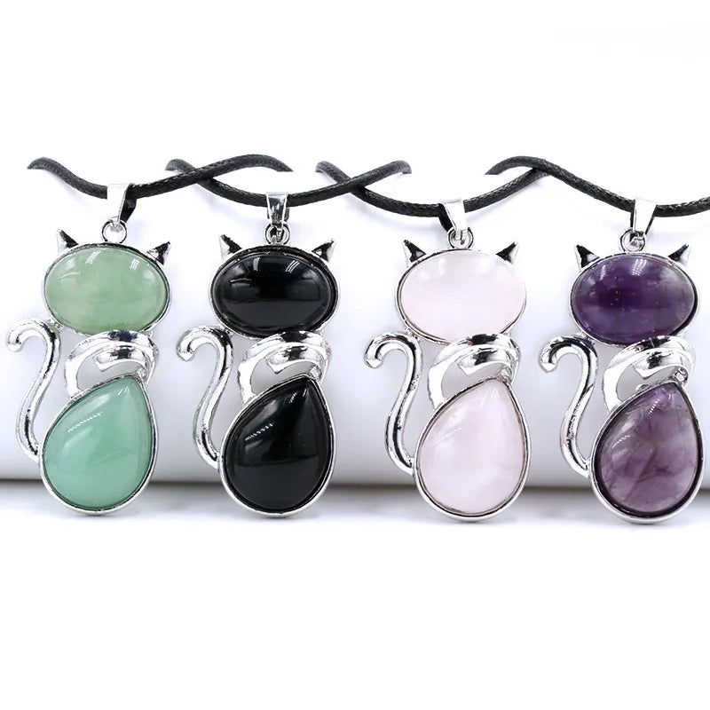 Kitty Cat Crystal Necklace