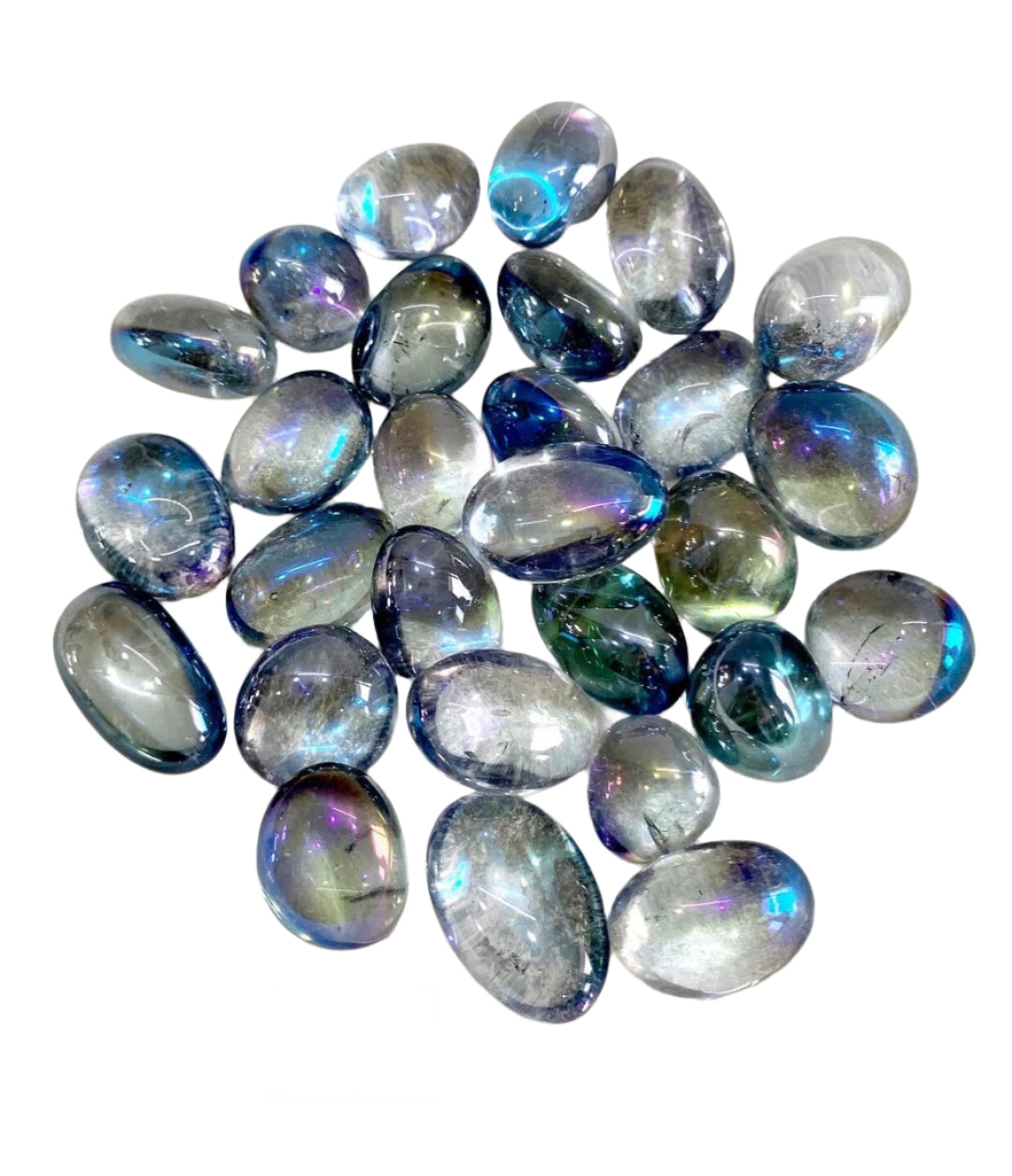 Blue Titanium Quartz Tumbled