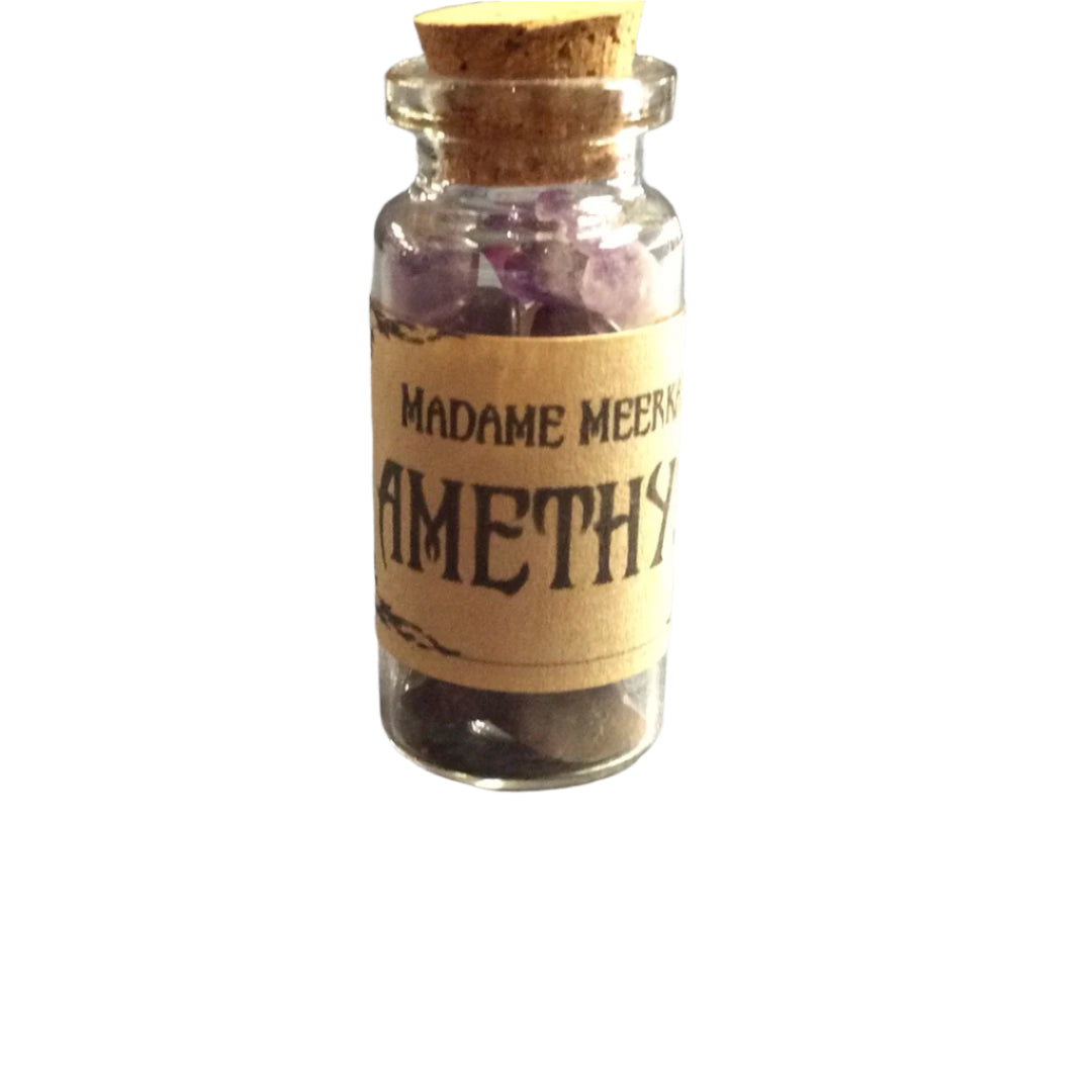 Amethyst Crystal Chips in Bottle