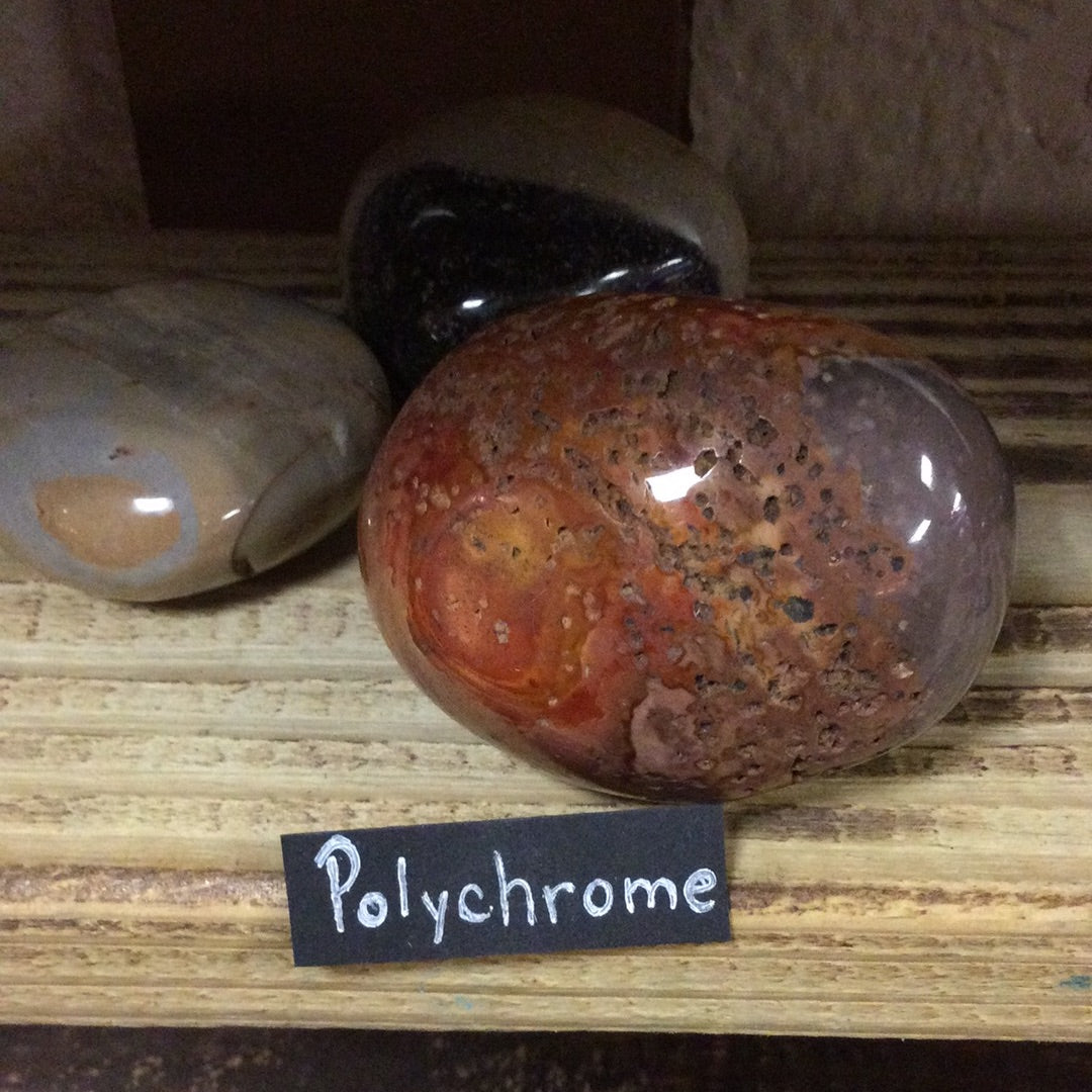 Polychrome Jasper Palm Stone