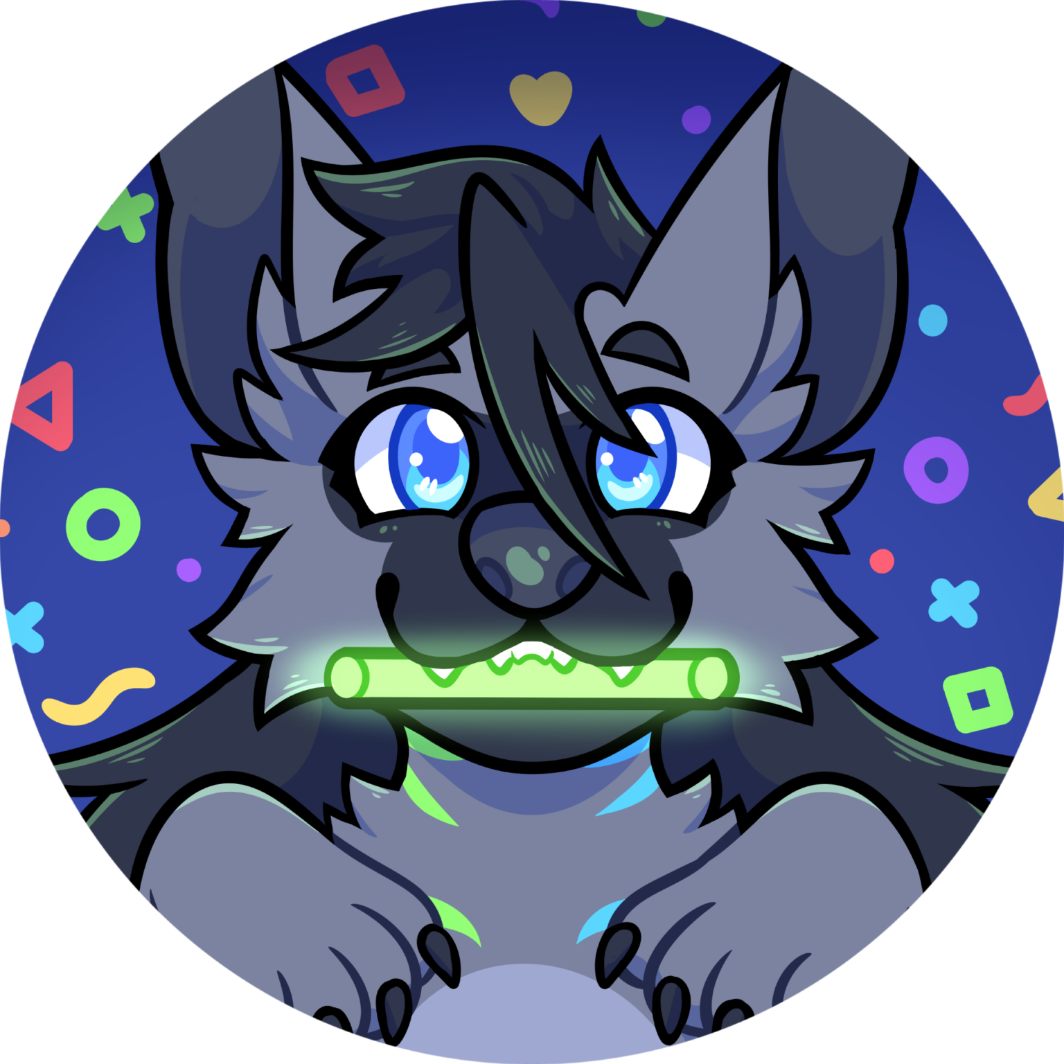 Raver Pup Holographic Sticker