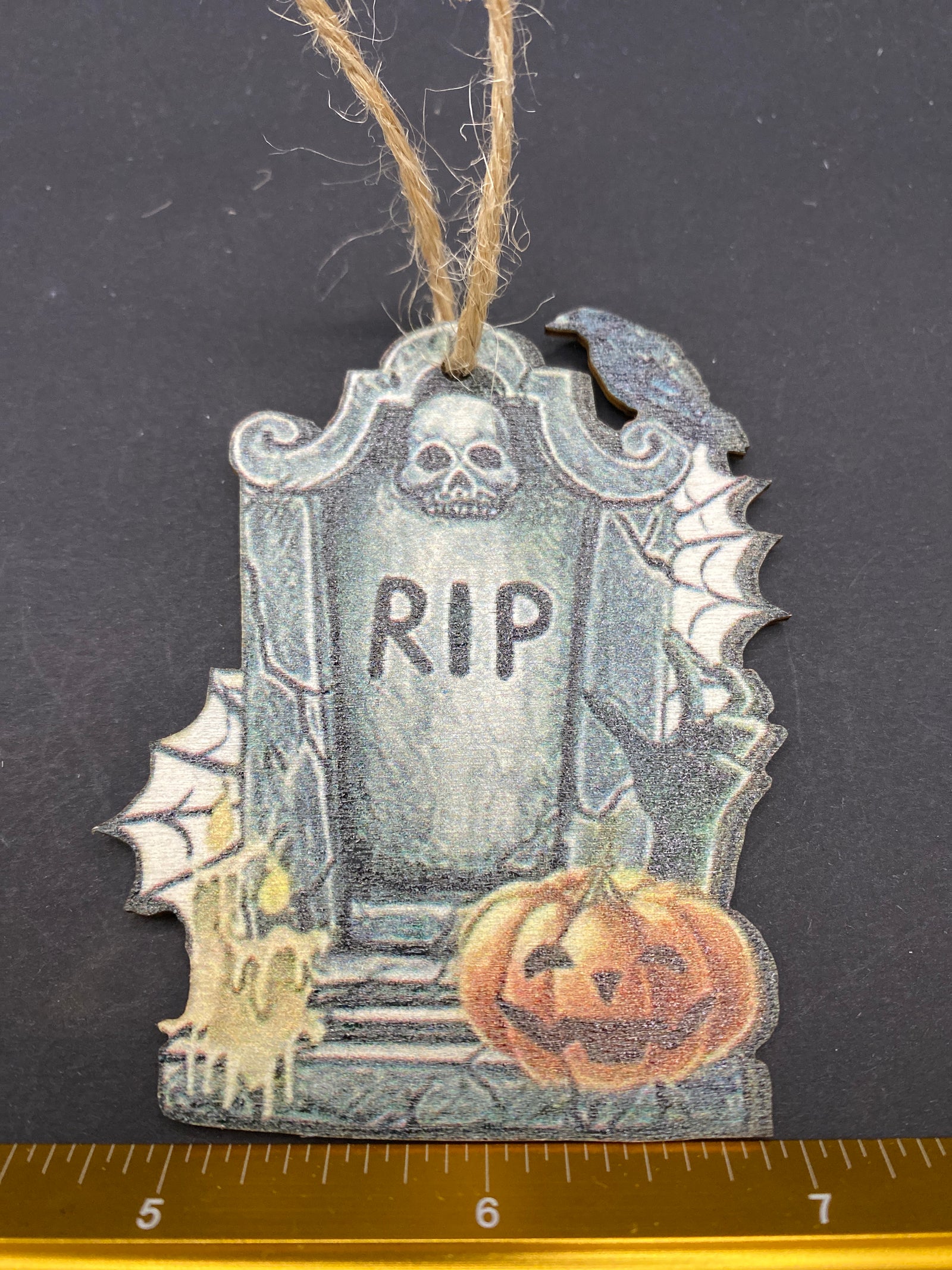 Memento Mori Wooden Ornament