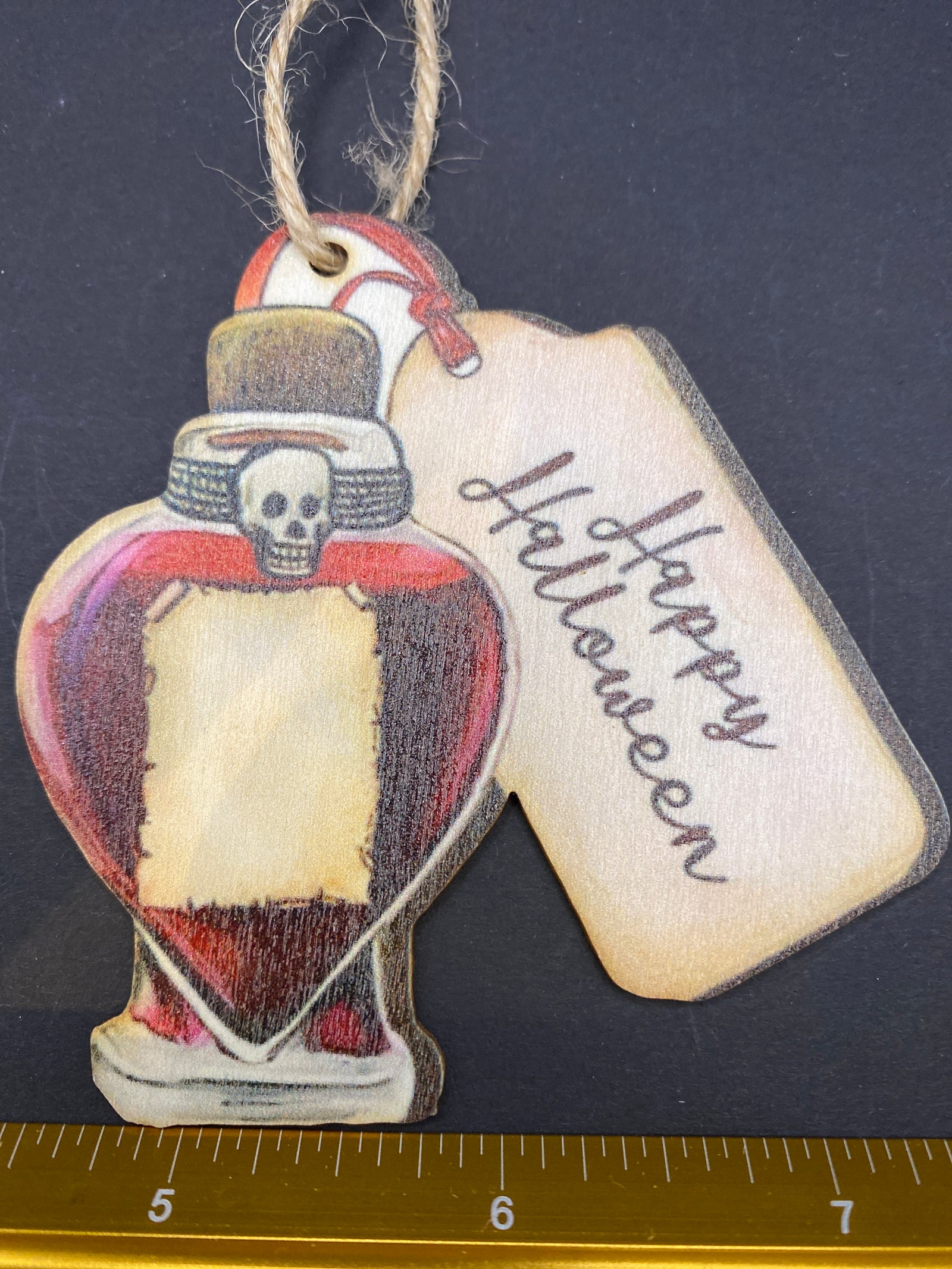 Memento Mori Wooden Ornament