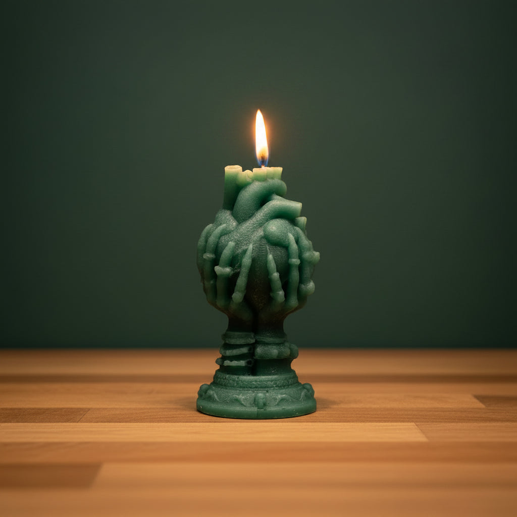 Heart in Hands Figure Candle