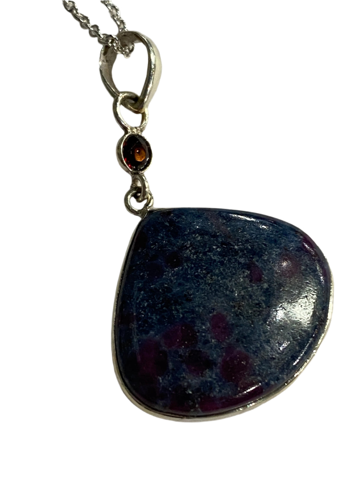 Ruby in Kyanite &amp; Garnet Sterling Silver Pendant