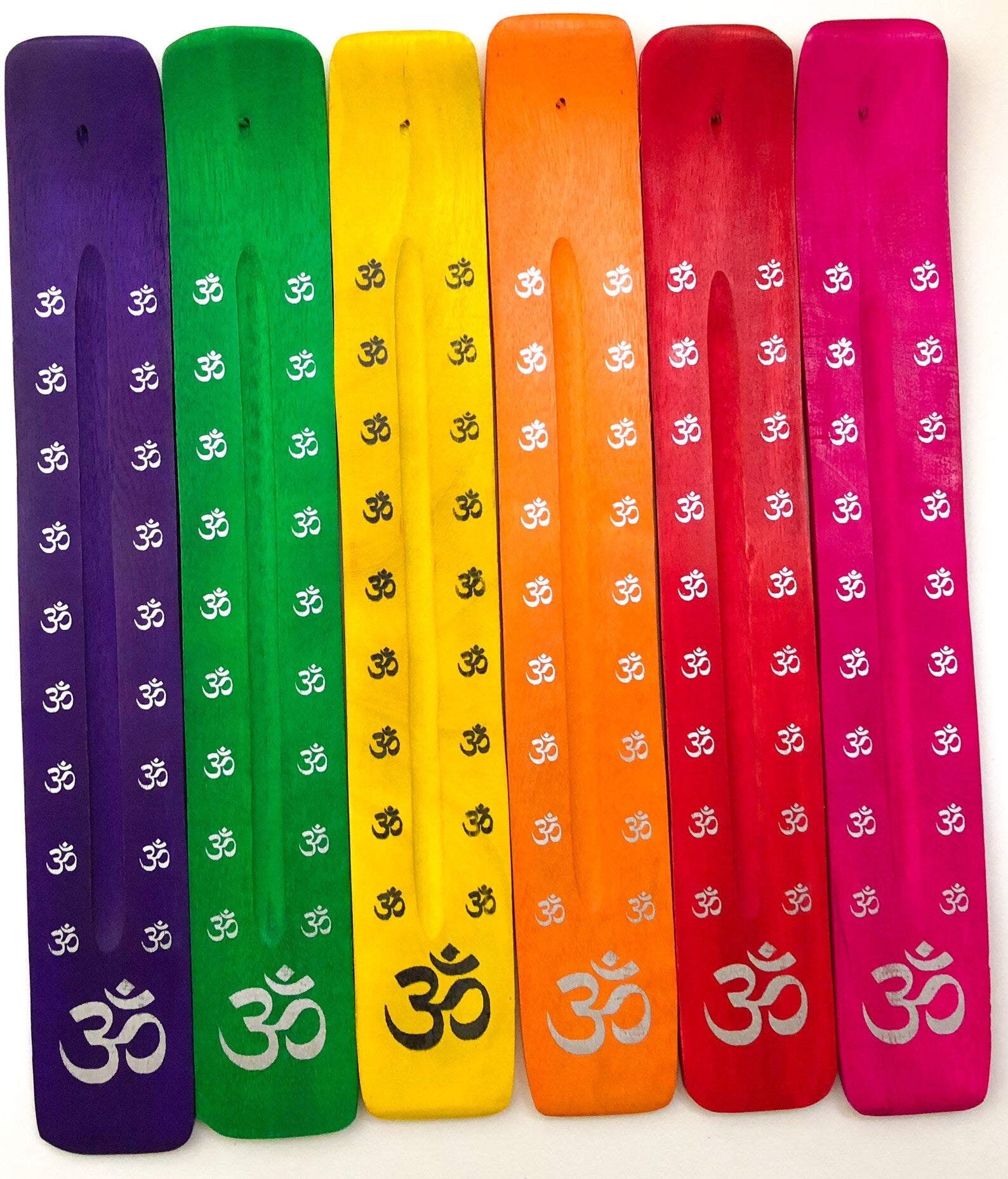 Om Wood Canoe Incense Burner