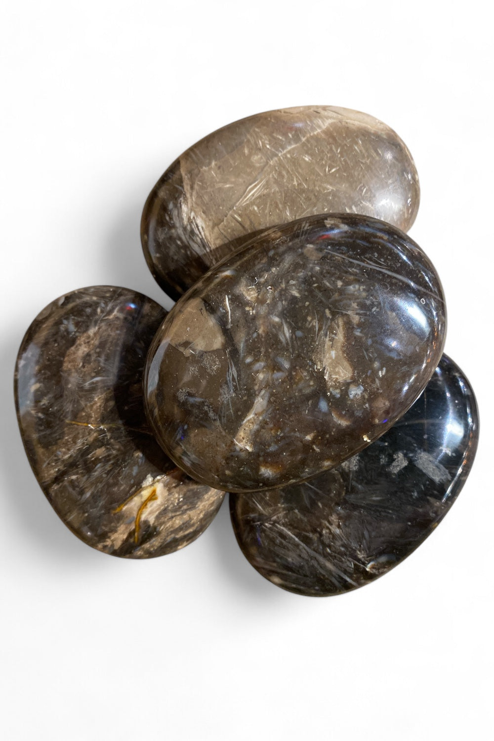 Feather Agate Palm Stone