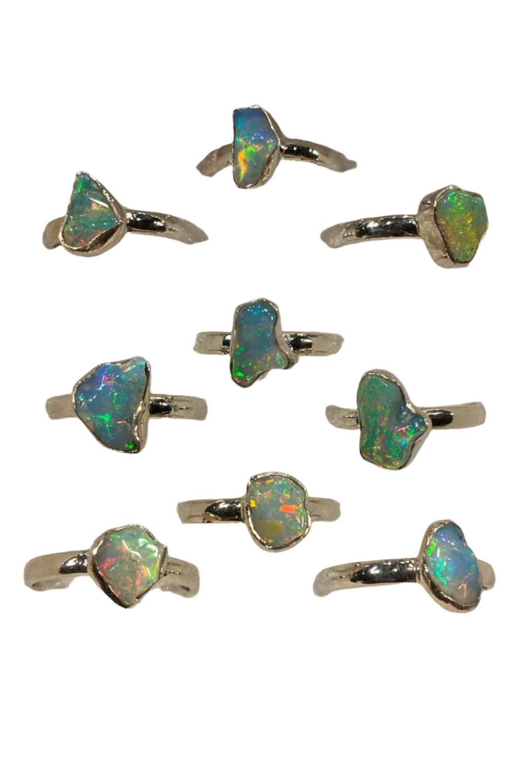 Ethiopian Opal Sterling Silver Ring Rough