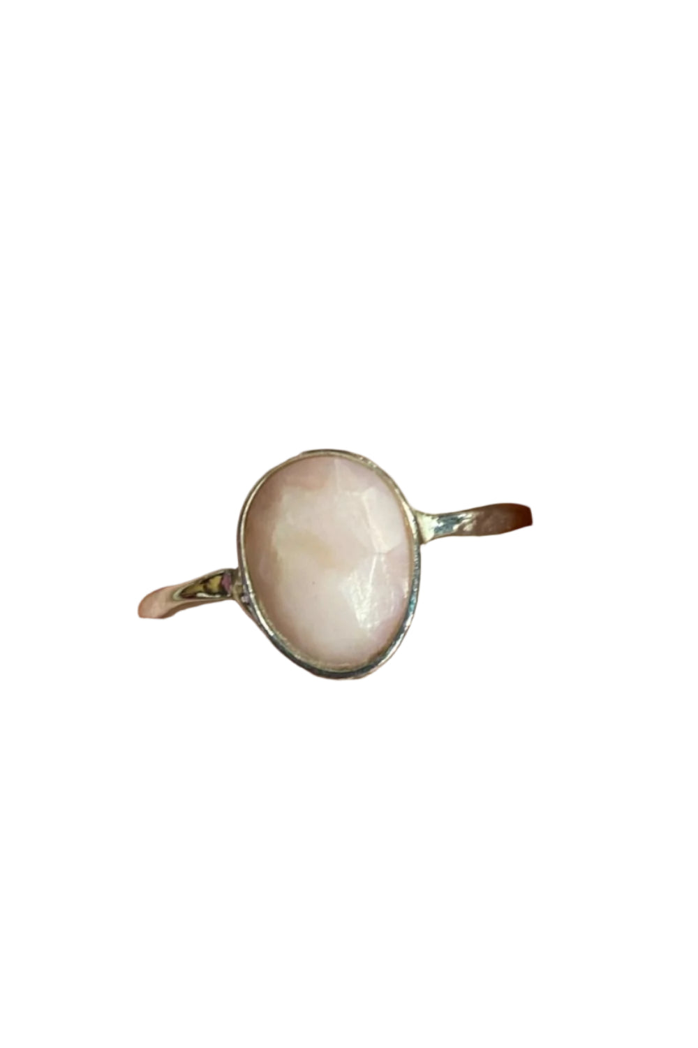 Pink Opal Sterling Silver Ring Size 9