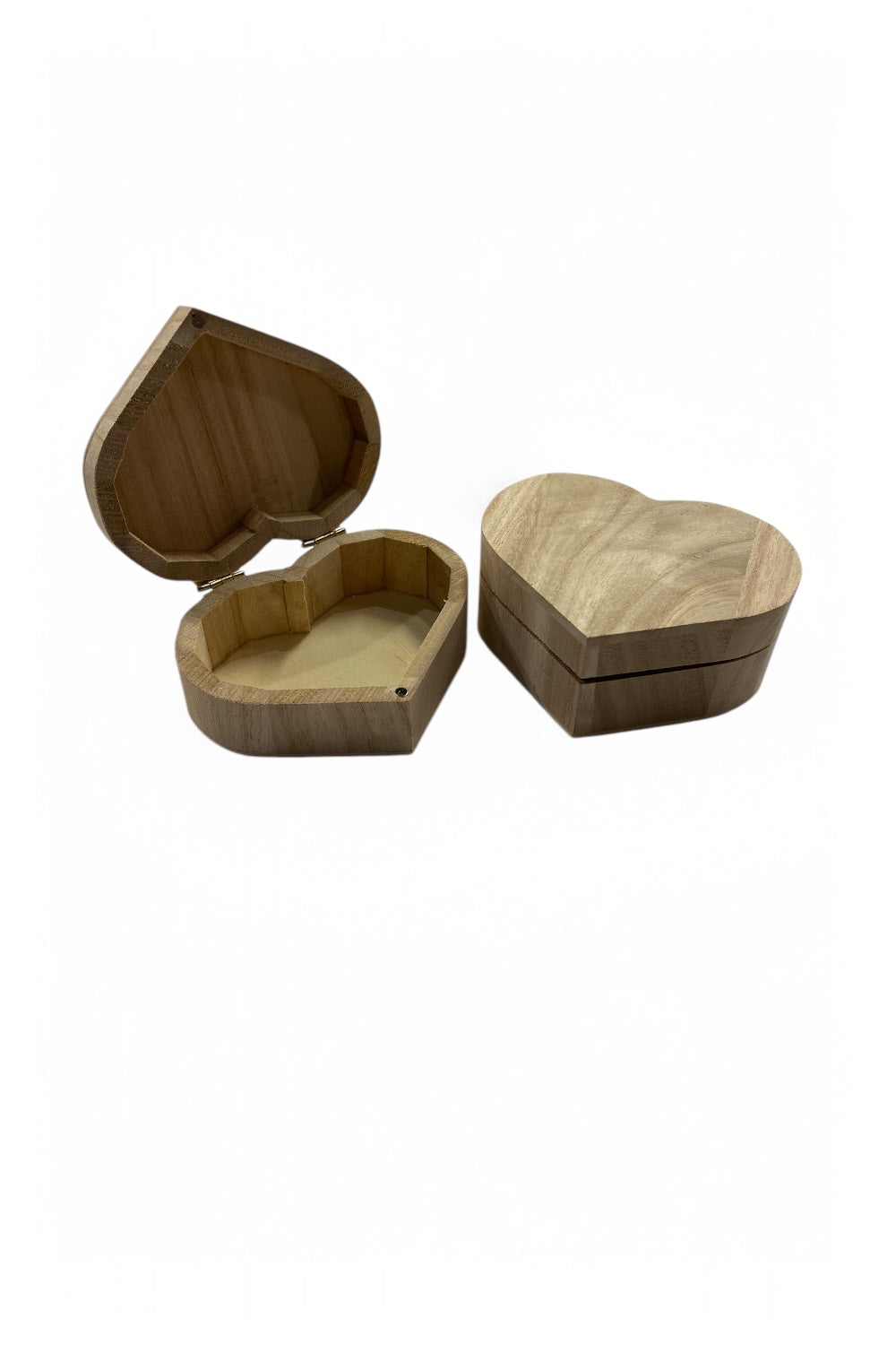 Wooden Heart-Shaped Box (Plain)