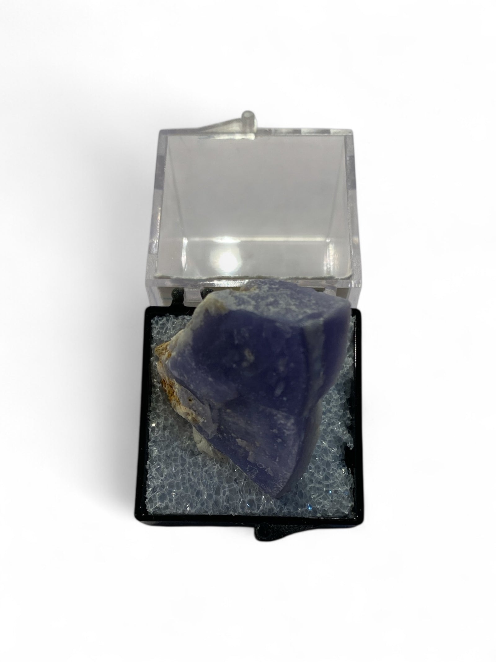 Botryoidal Purple Fluorite in Perky Box