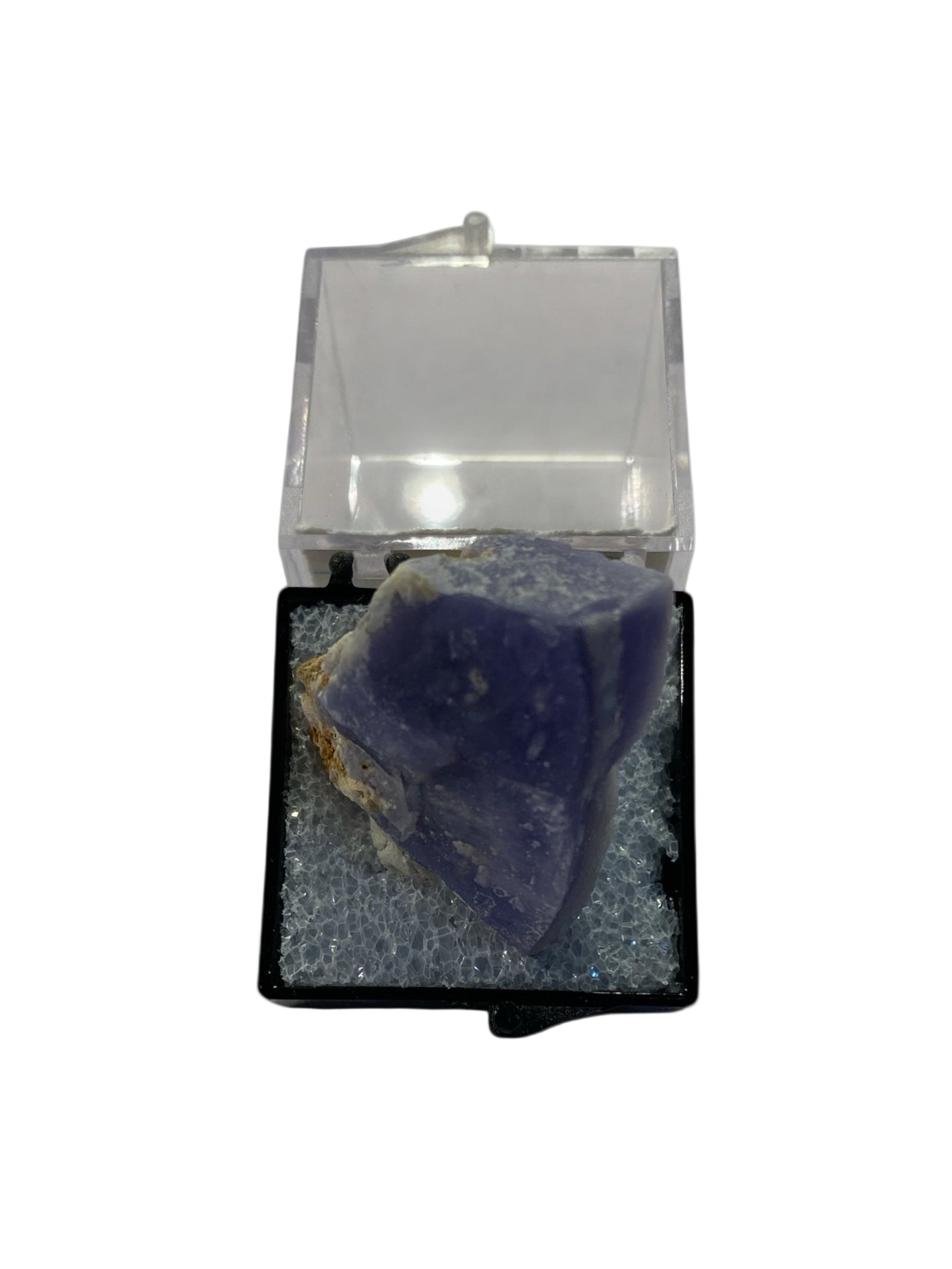 Botryoidal Purple Fluorite in Perky Box