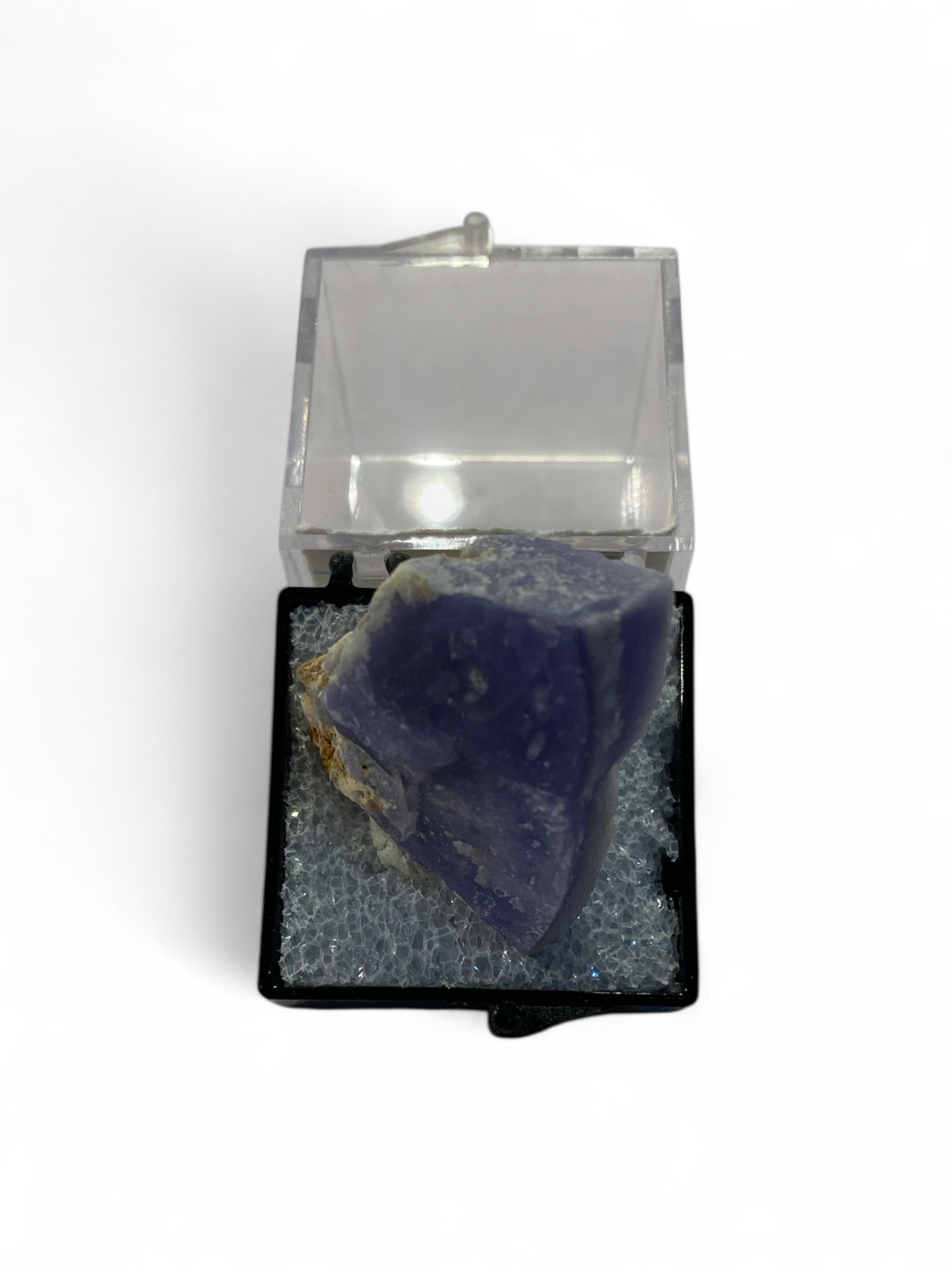 Botryoidal Purple Fluorite in Perky Box