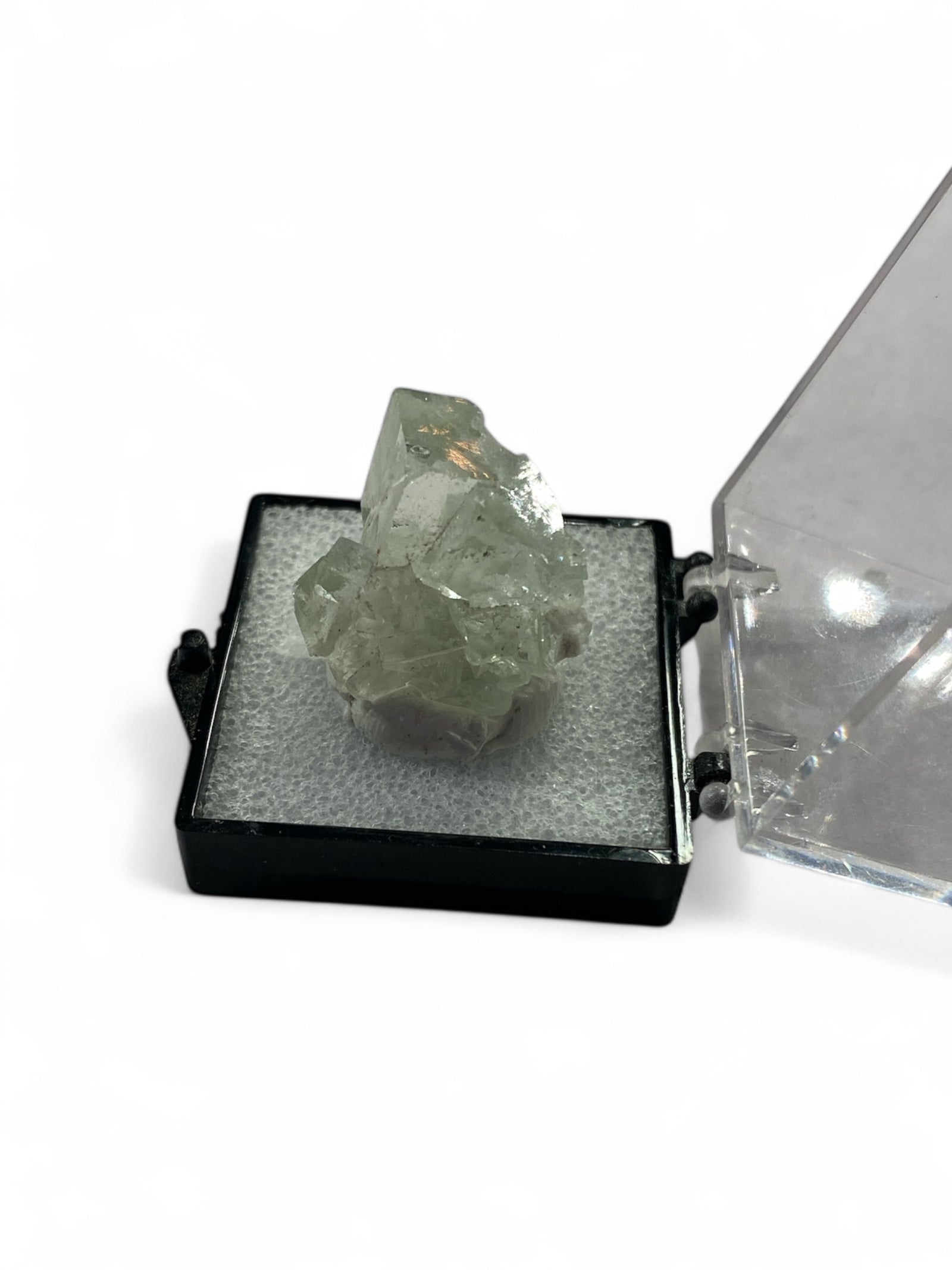 Green Fluorite in Perky Box