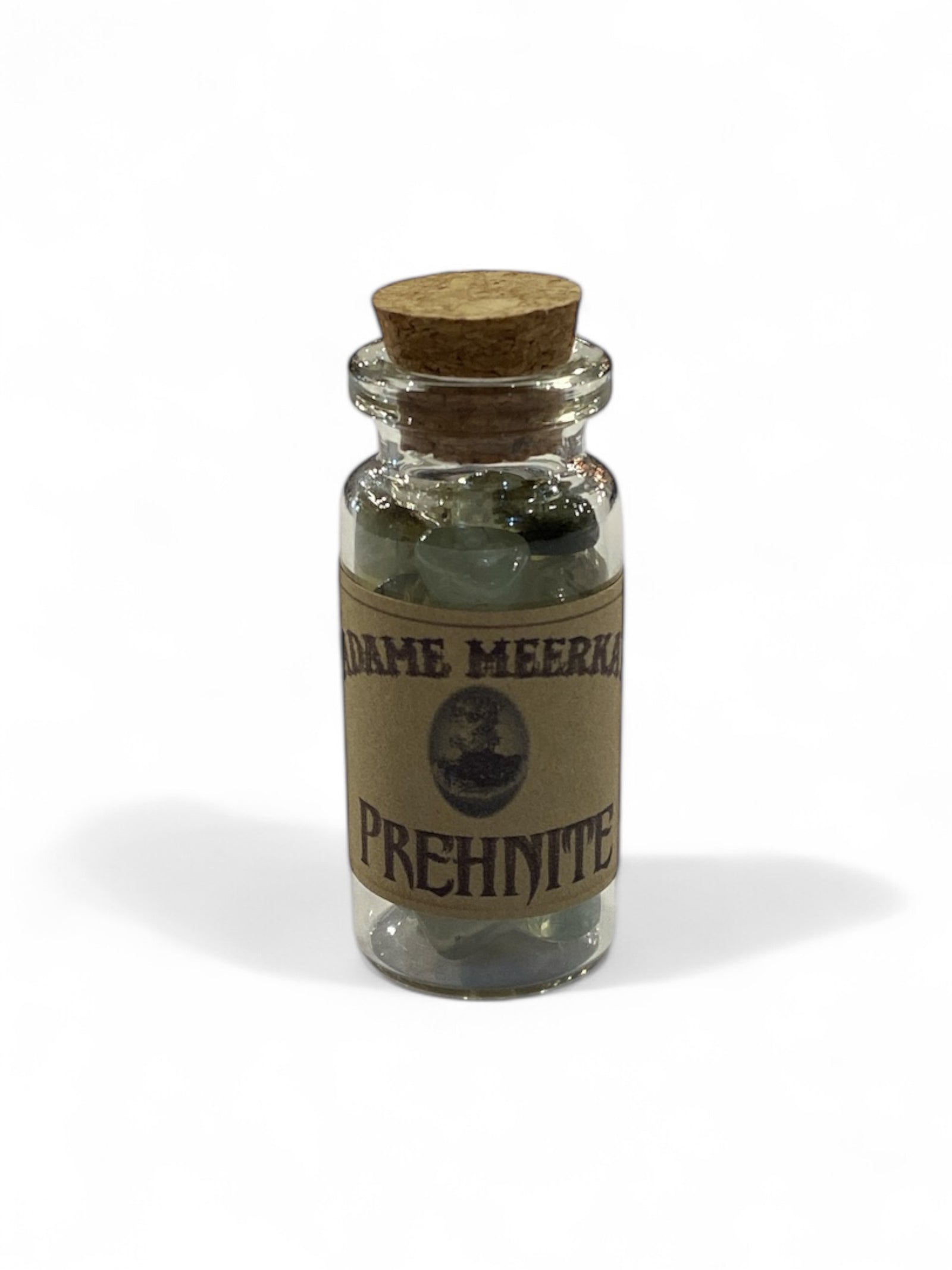 Prehnite Crystal Chips in Bottle