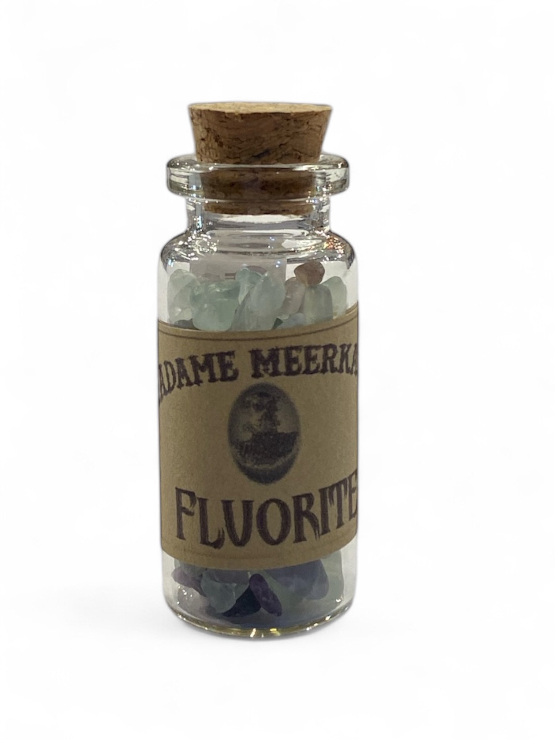 Fluorite Crystal Chips in Bottle
