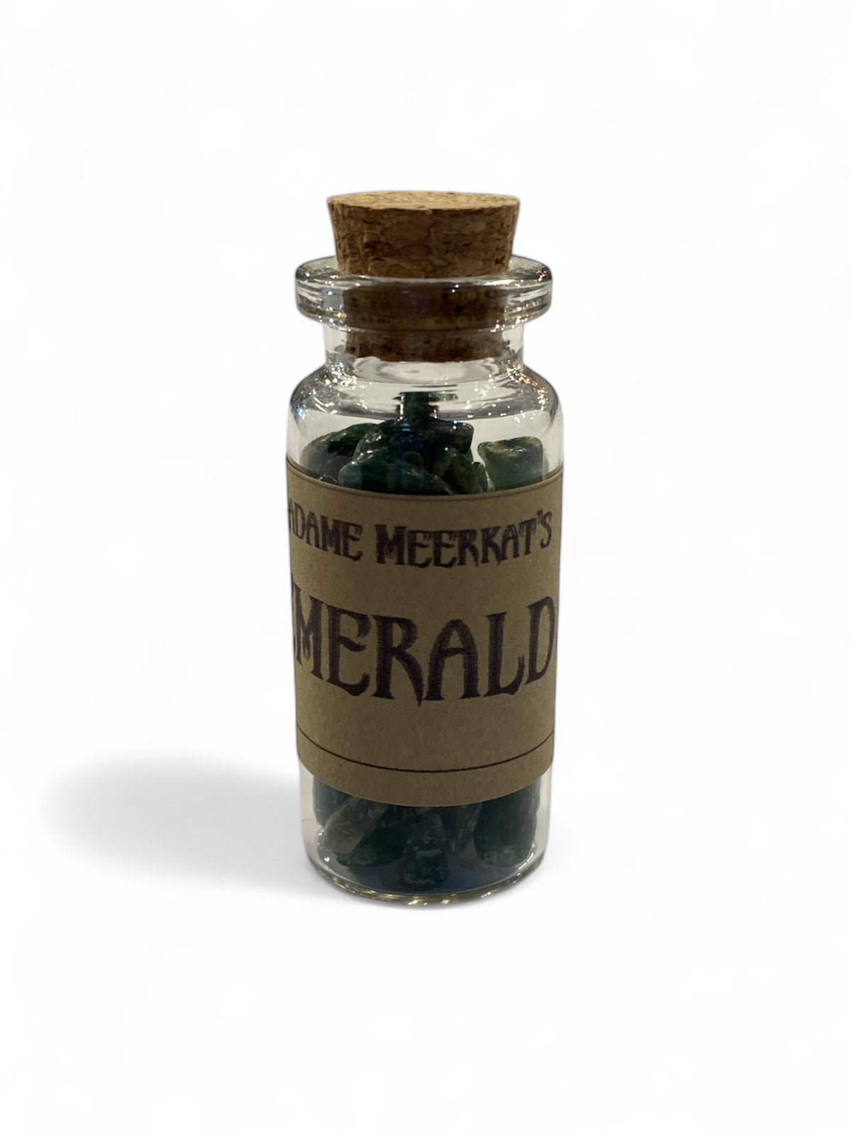 Emerald Crystal Chips in Bottle