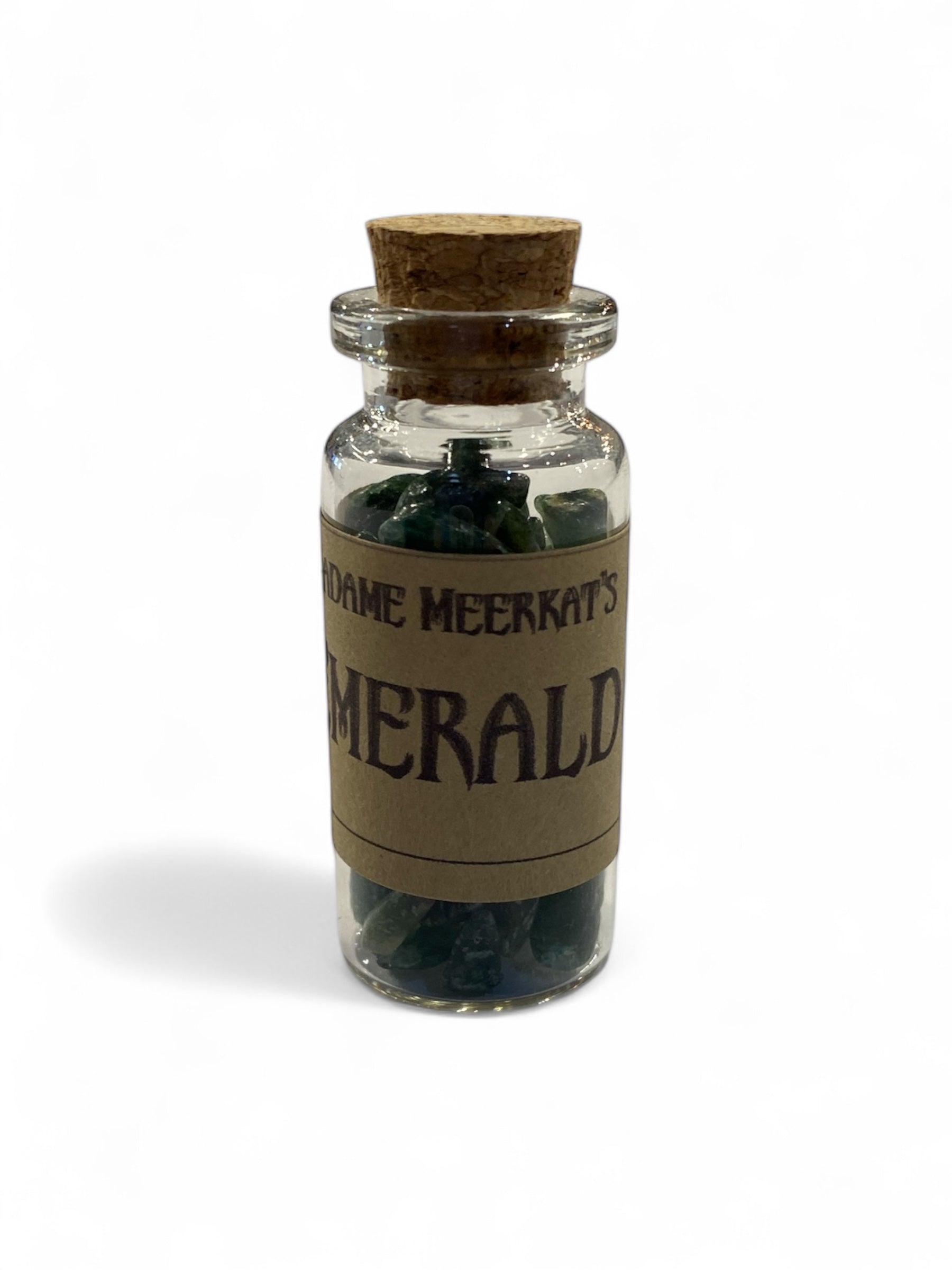 Emerald Crystal Chips in Bottle