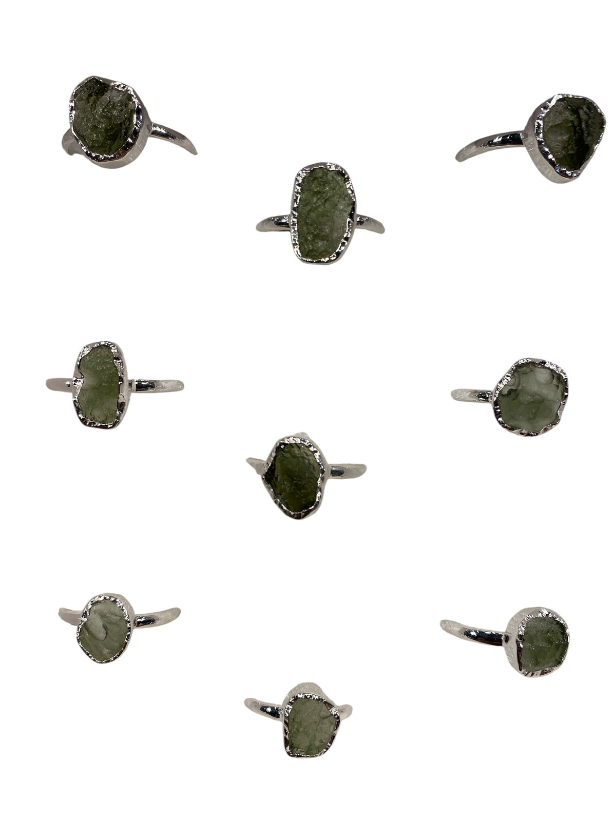 Moldavite Sterling Silver Ring