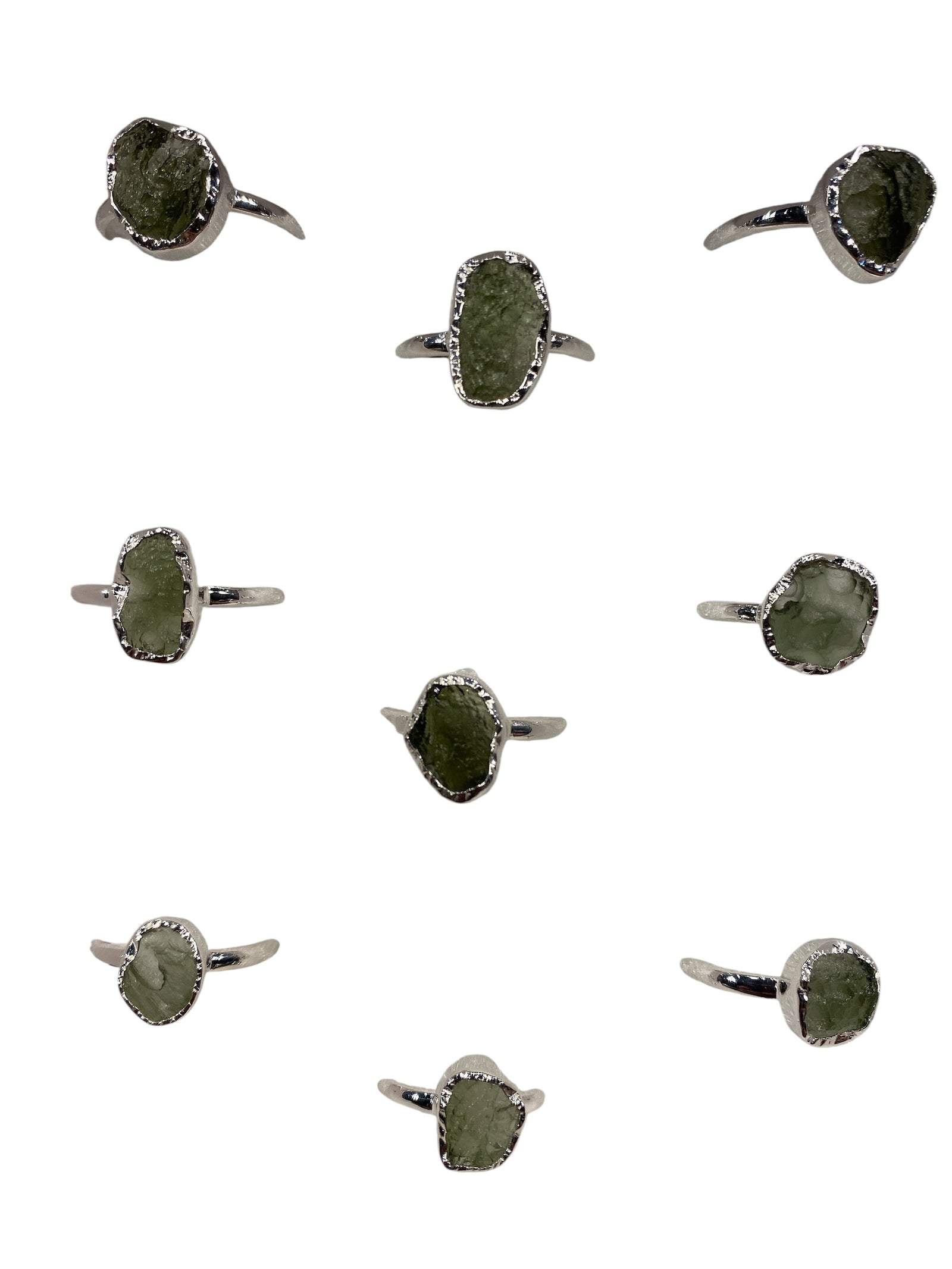 Moldavite Sterling Silver Ring