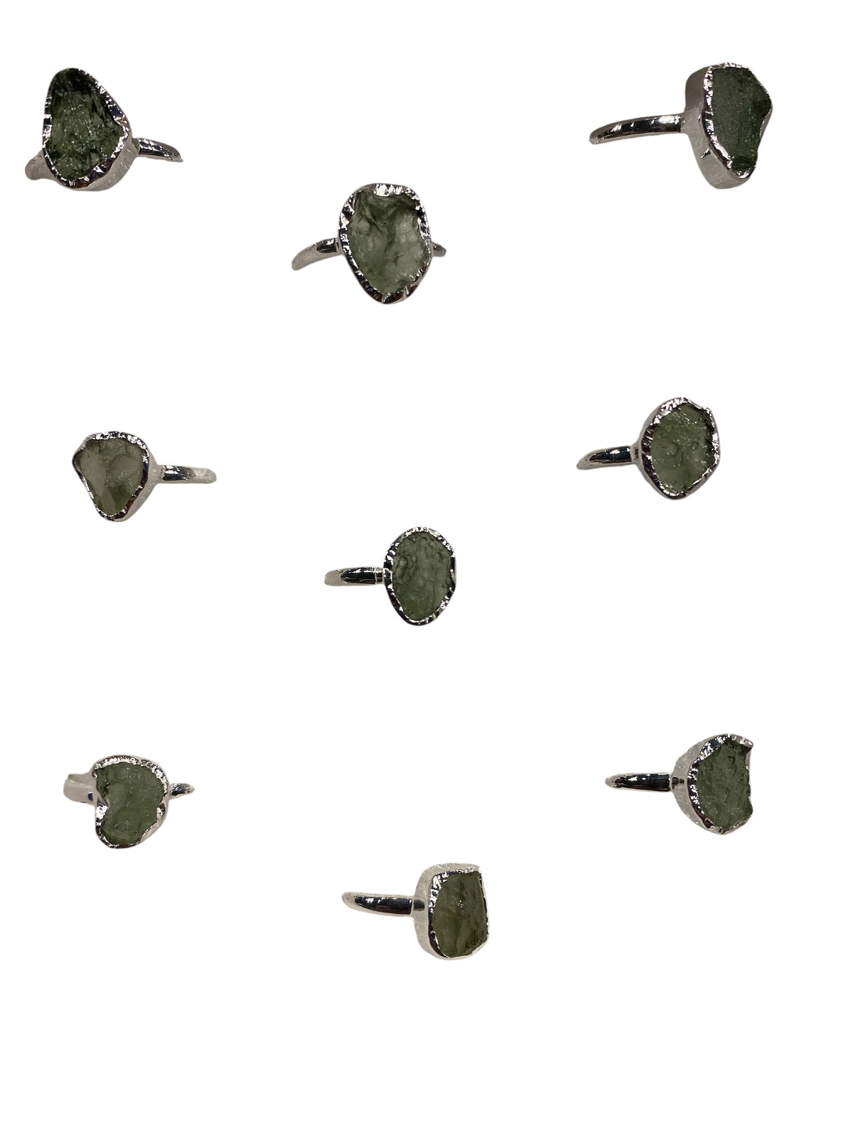 Moldavite Sterling Silver Ring