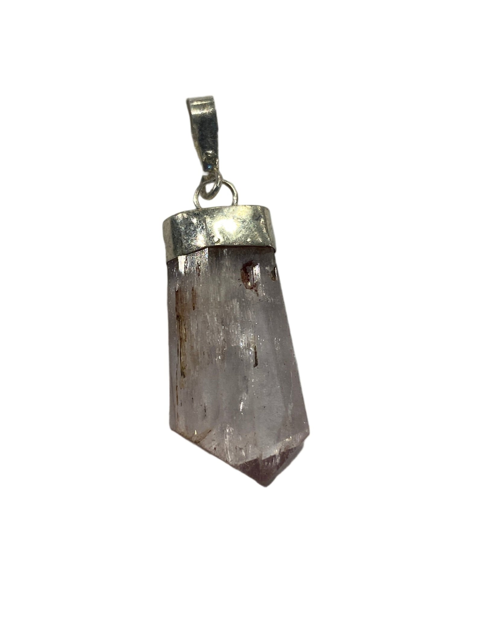 Crystal pendant on a white background