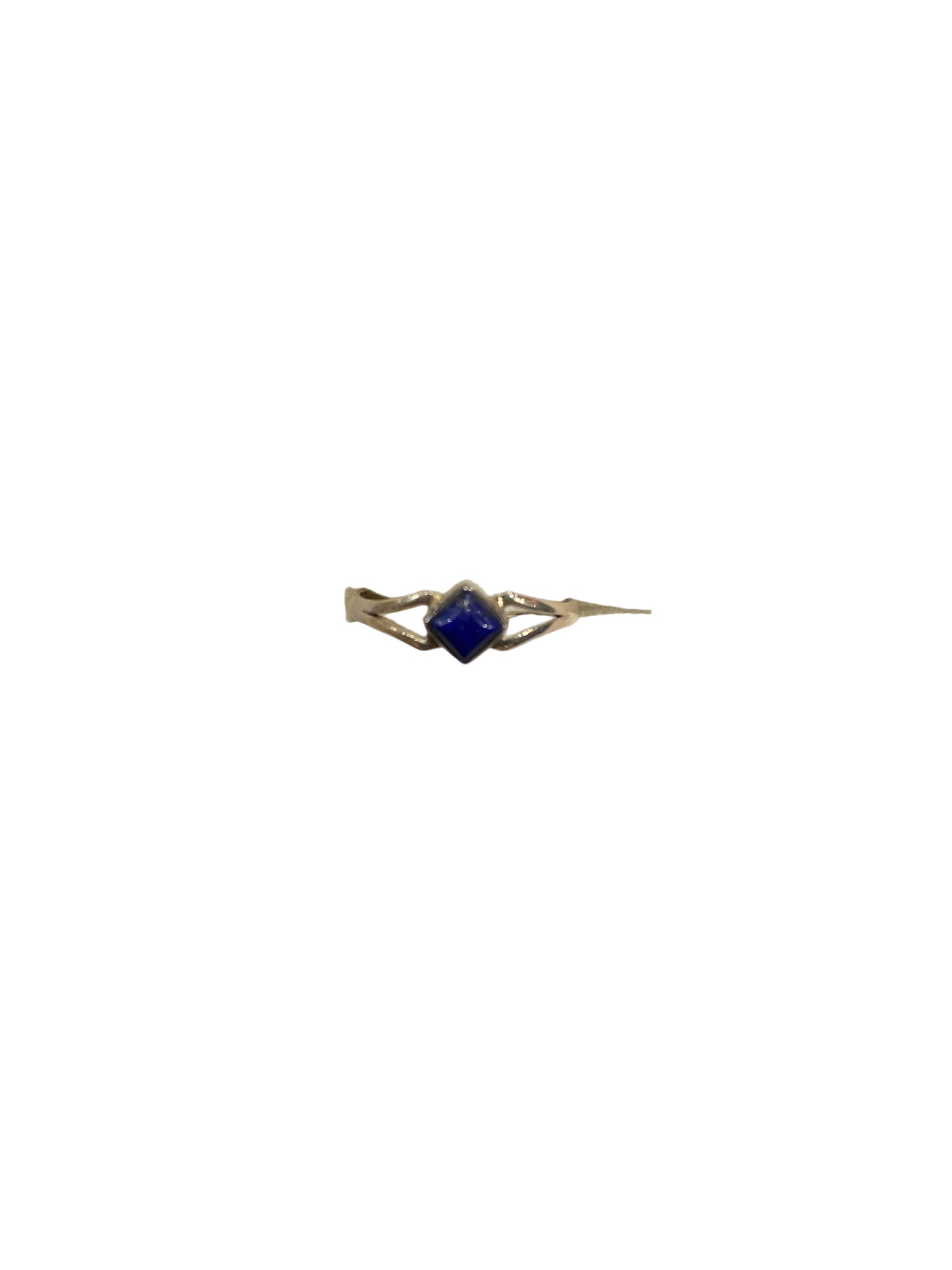 Lapis Lazuli Square Sterling Silver Ring