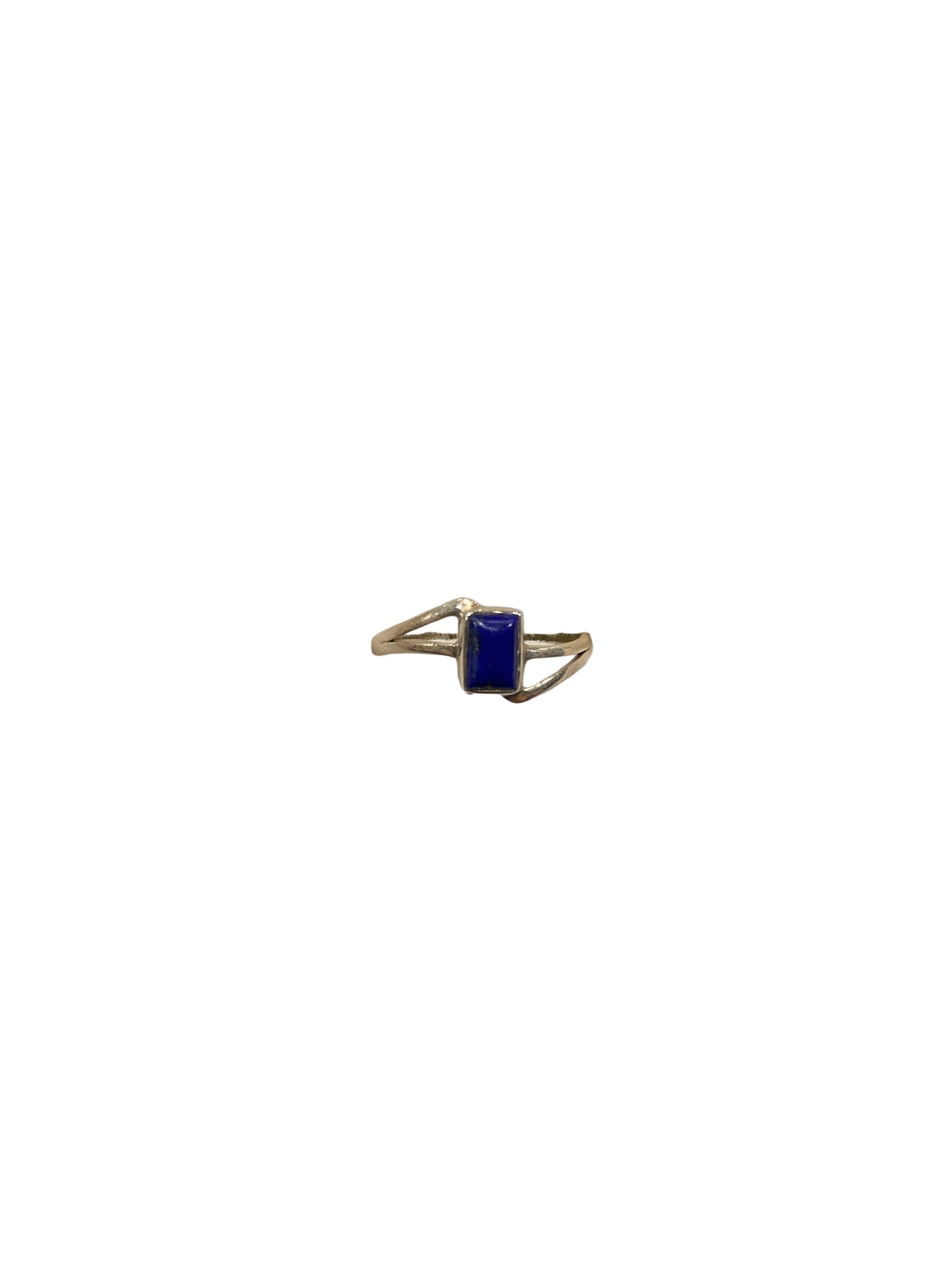 Lapis Lazuli Rectangle Sterling Silver Ring