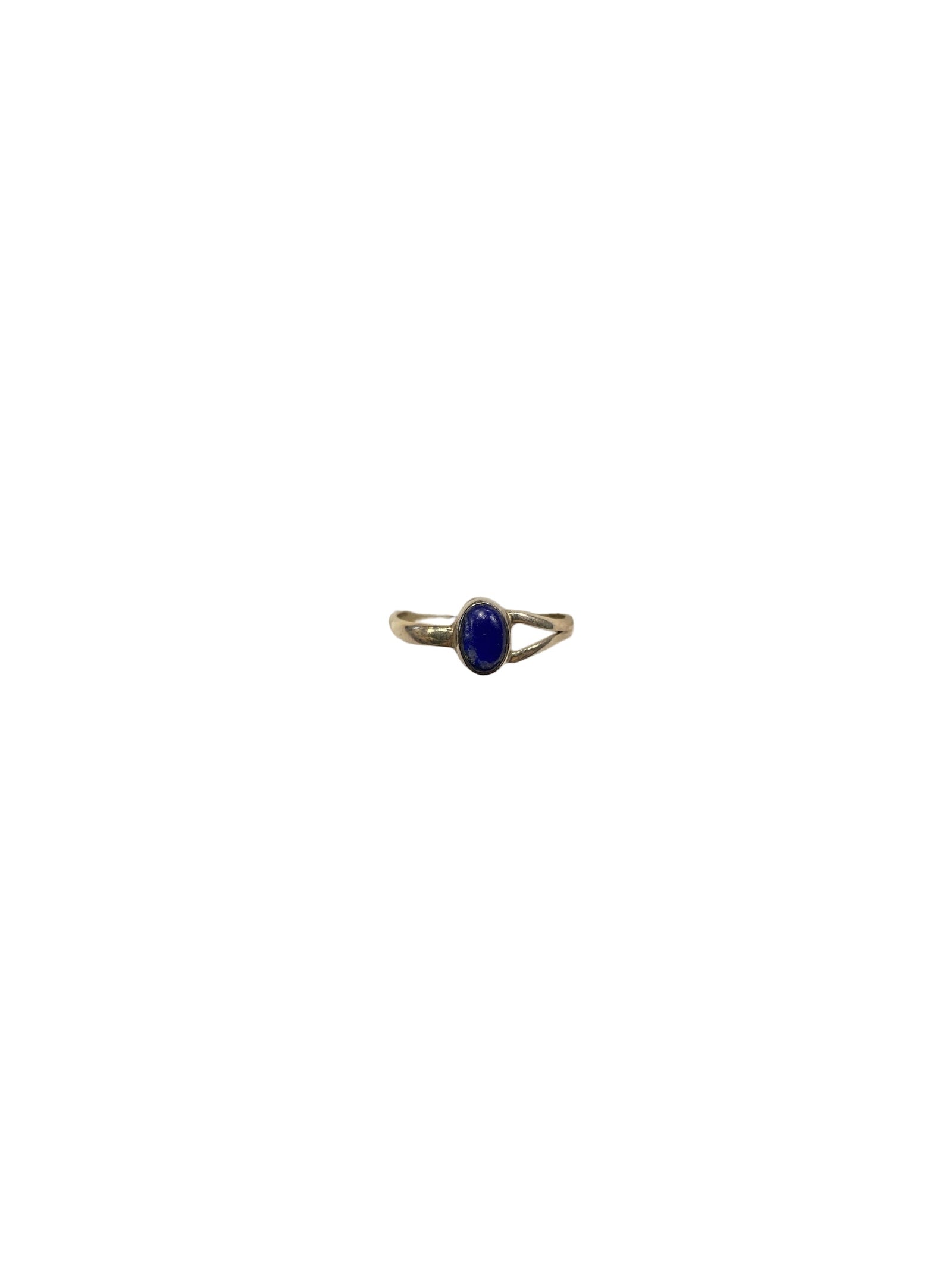 Lapis Lazuli Oval Asymmetrical Sterling Silver Ring