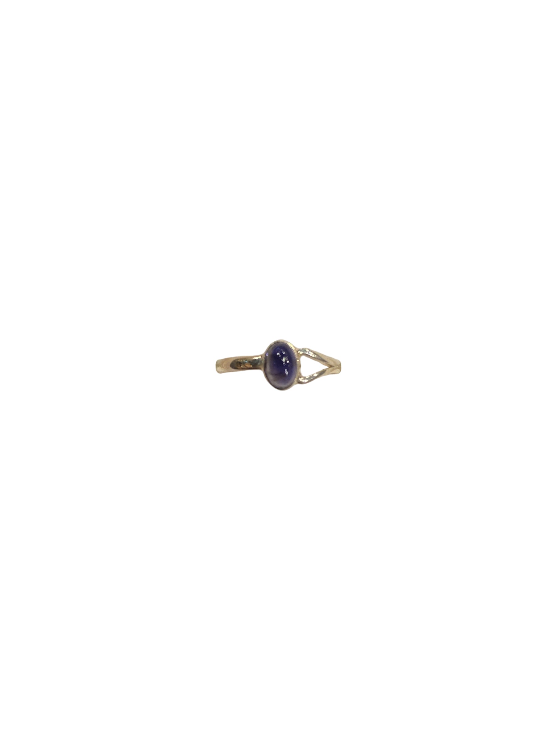 Iolite Asymmetrical Sterling Silver Ring