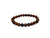 red/black stone beaded bracelet on a white background 