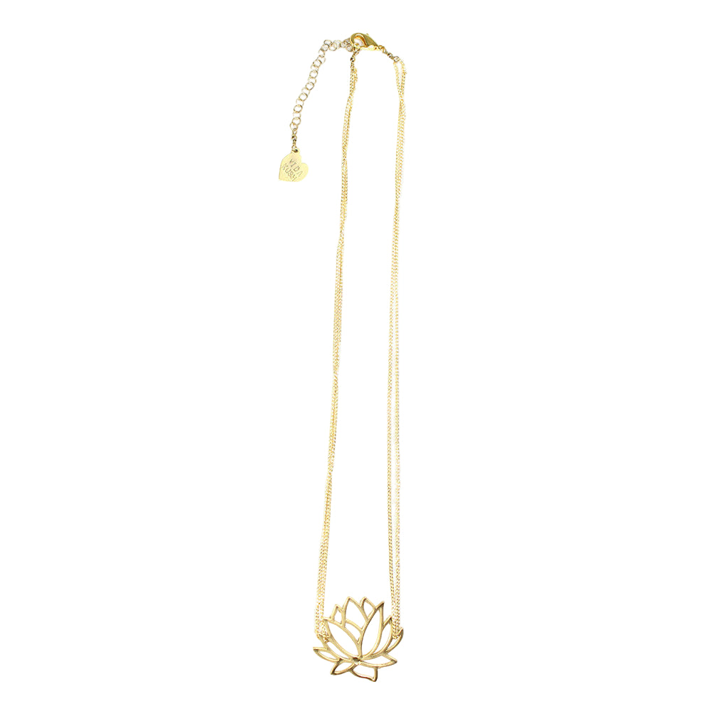 Lotus Gold-Toned Necklace
