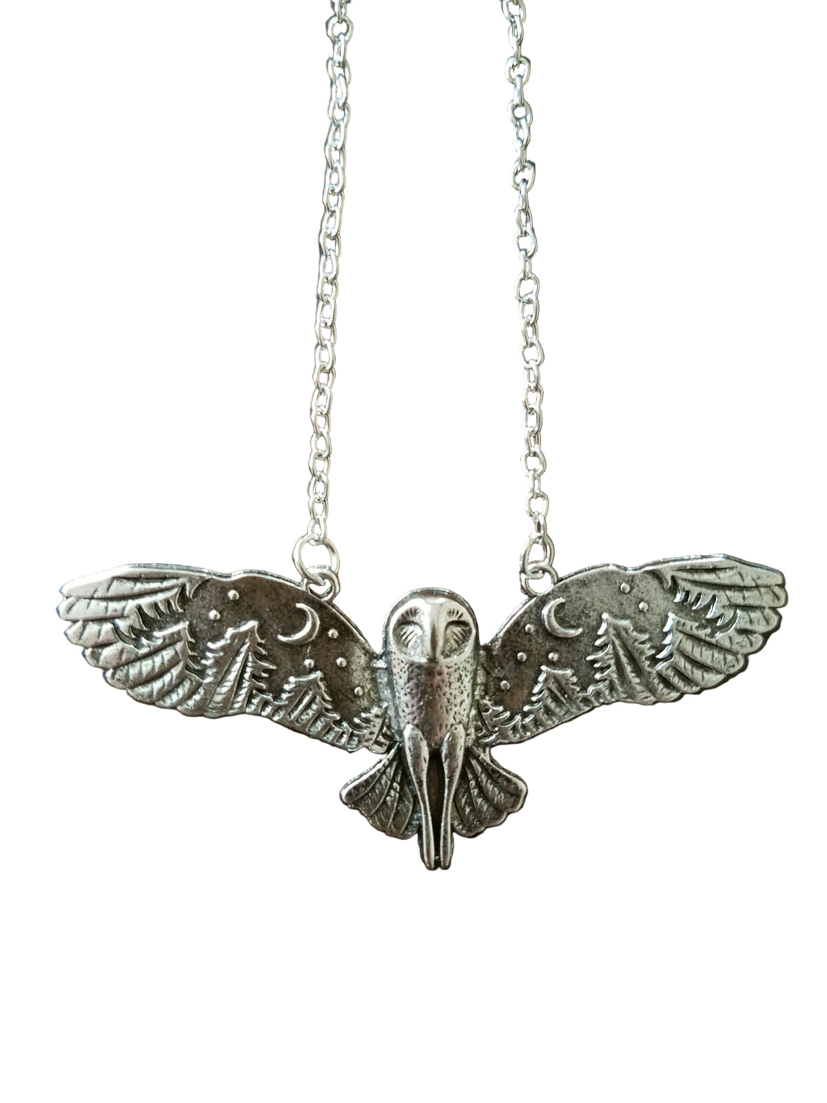 Owl in Flight Necklace