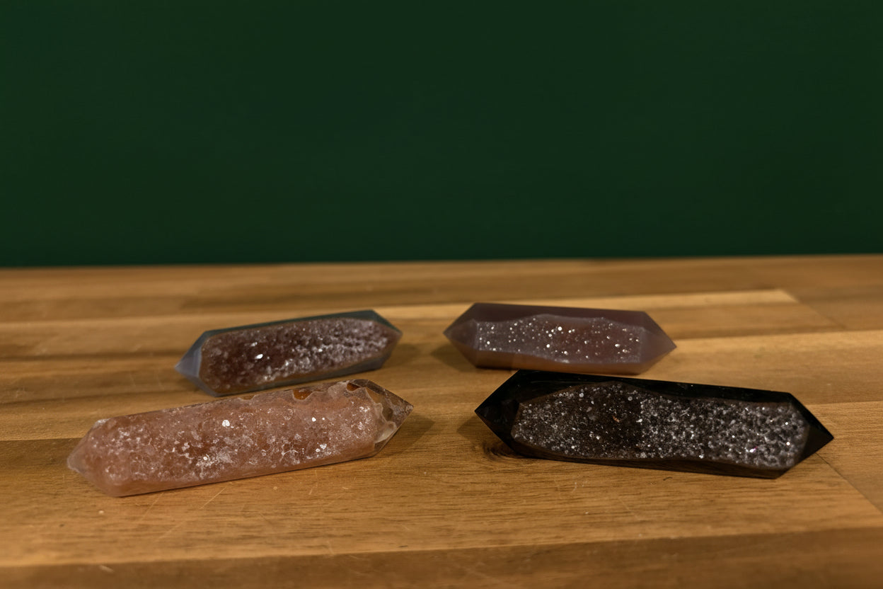 Druzy Agate Double Terminated Points