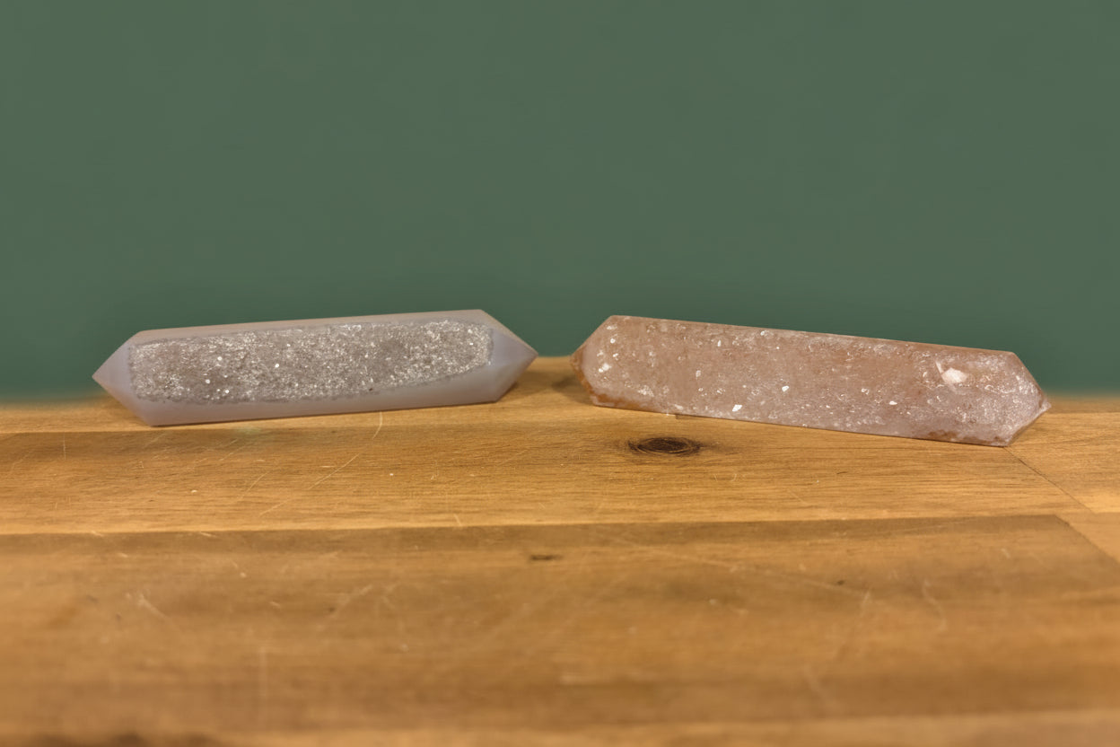 Druzy Agate Double Terminated Points