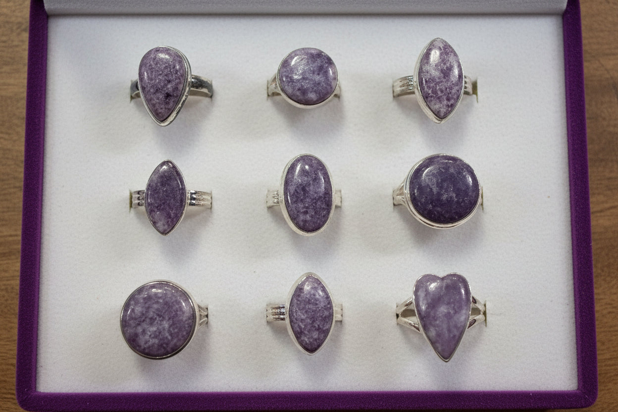 Lepidolite Sterling Silver Ring