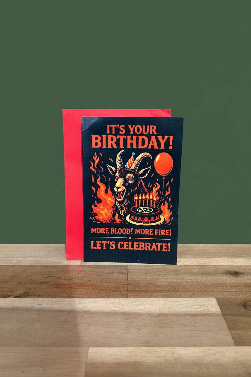 It's Your Birthday Black Goat Card