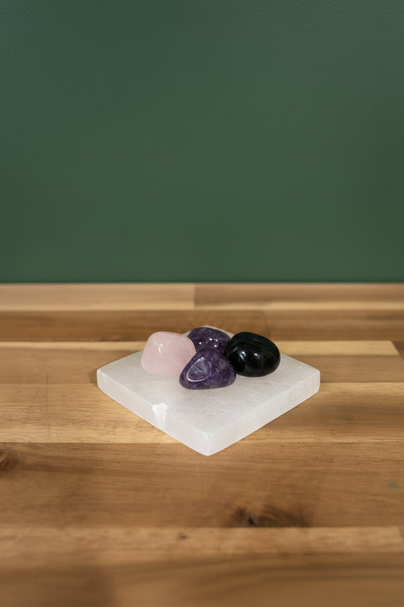 Selenite Square Charging Plate