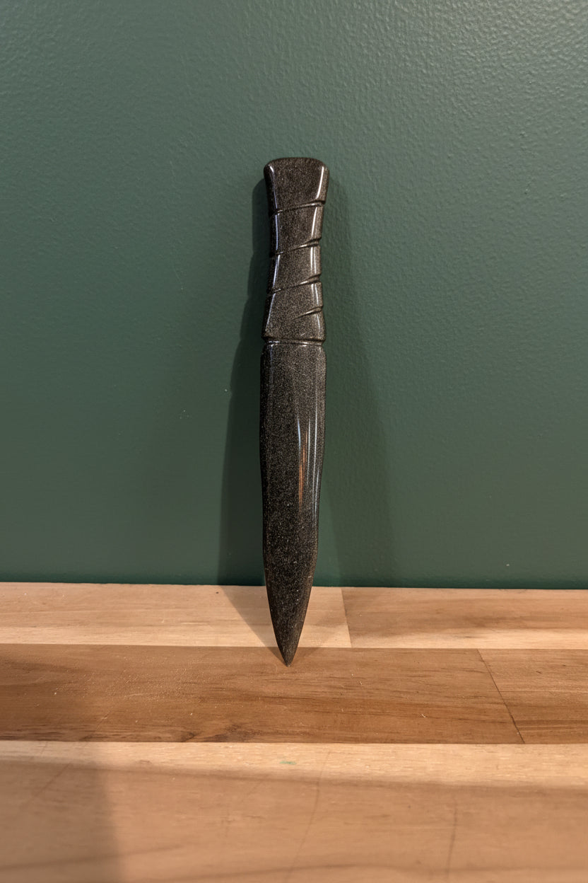 Gold Sheen Obsidian Athame