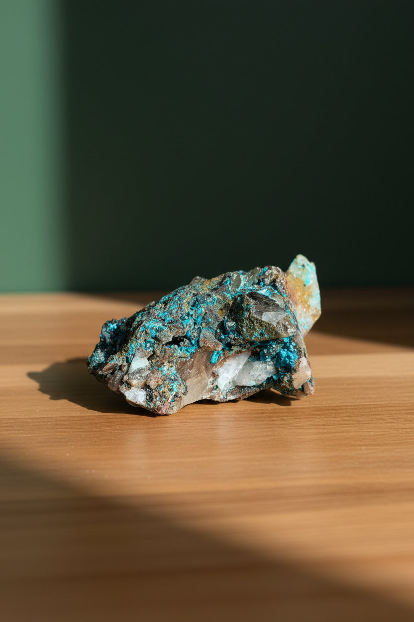 Chrysocolla and Quartz Specimen