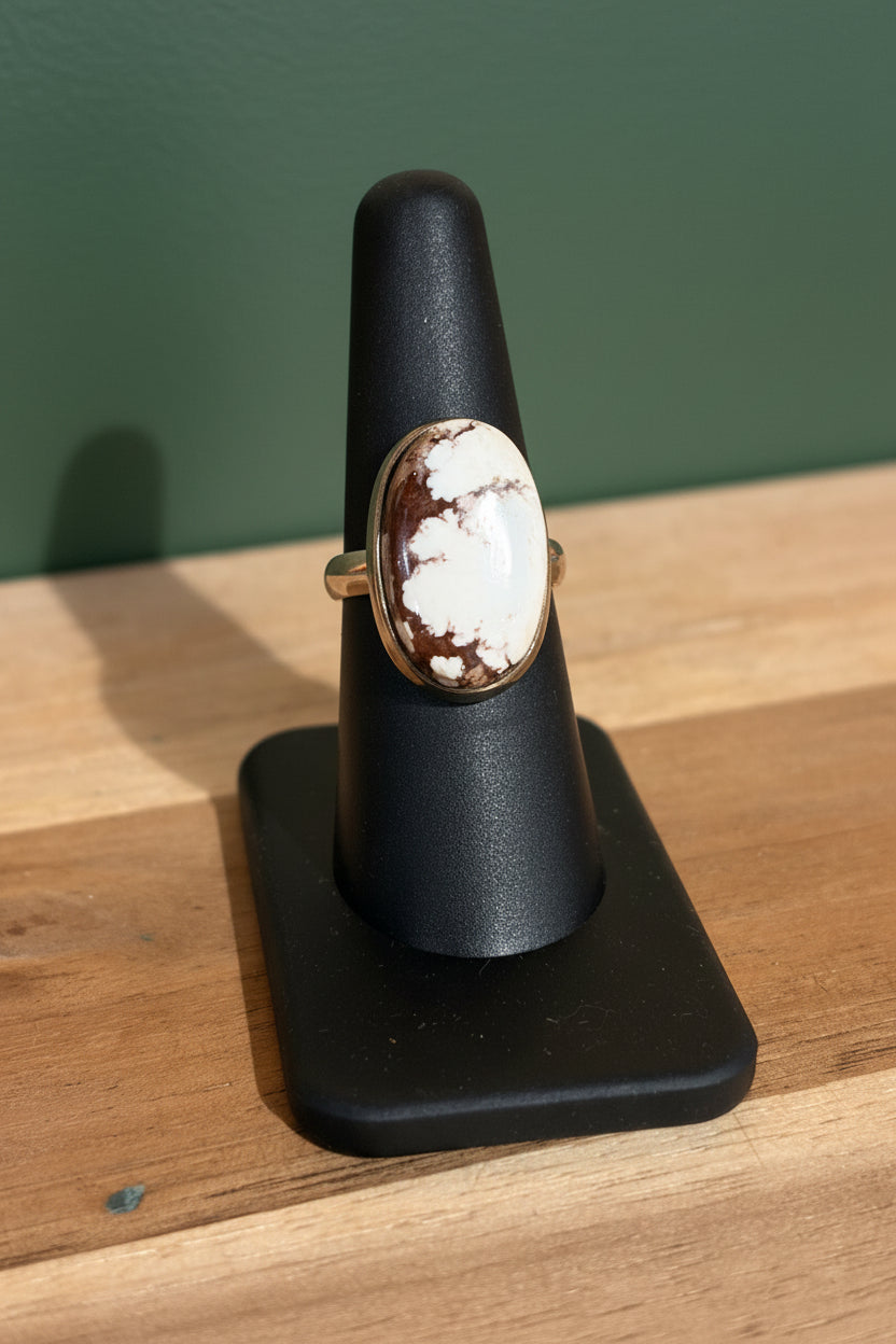 Wild Horse Stone Sterling Silver Ring Size 7